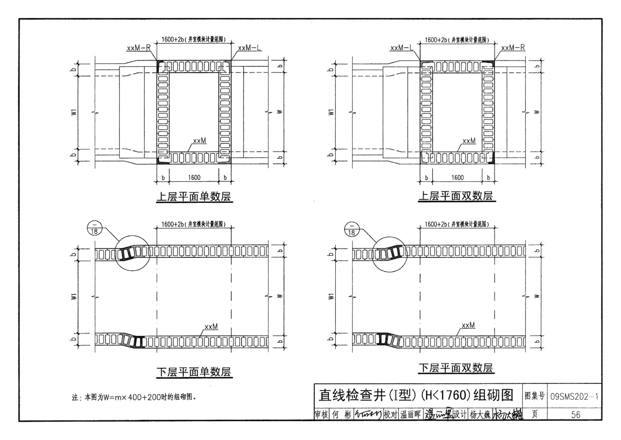 09SMS202-1--埋地矩形雨水管道及其附属构筑物（混凝土模块砌体）