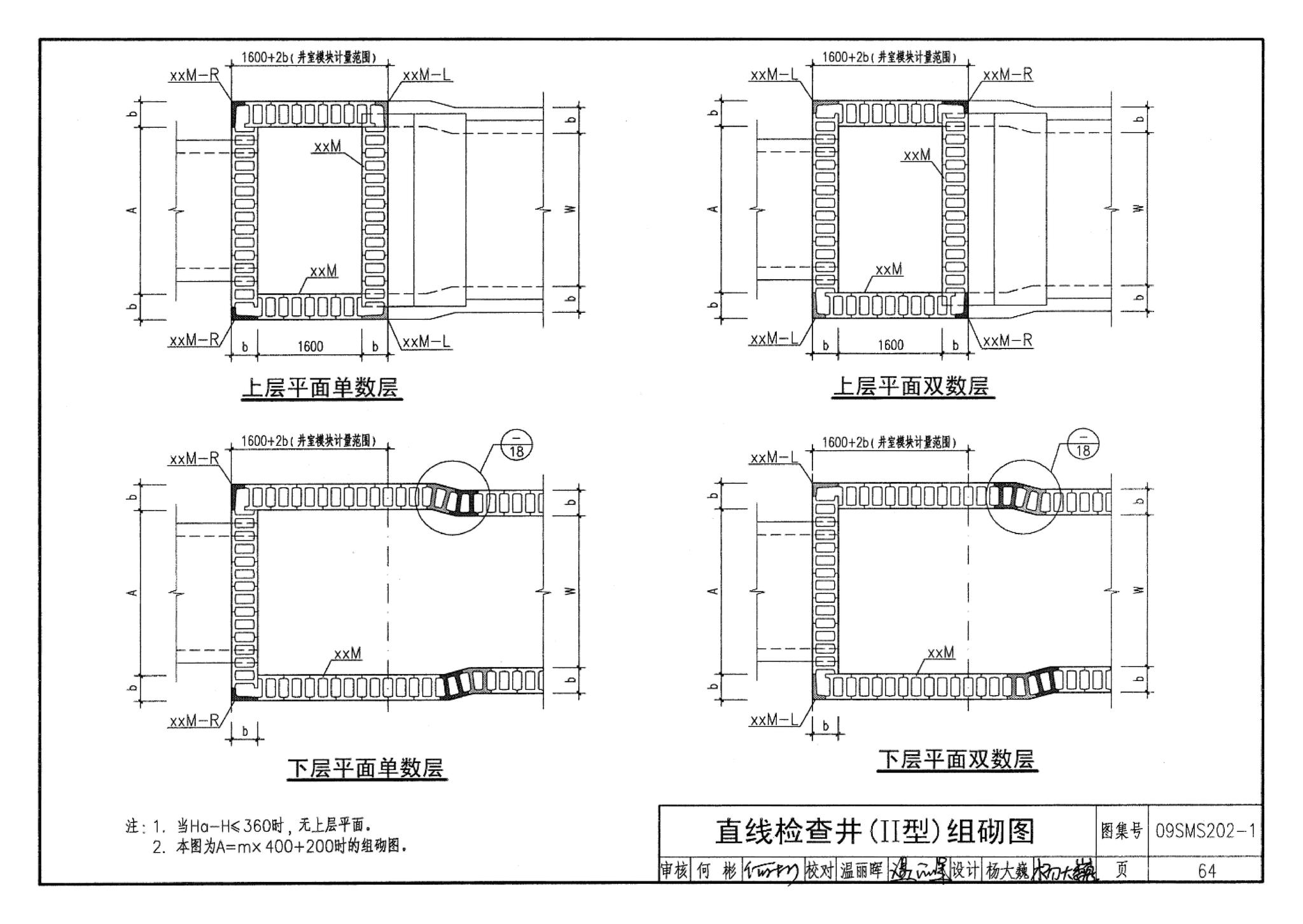 09SMS202-1--埋地矩形雨水管道及其附属构筑物（混凝土模块砌体）