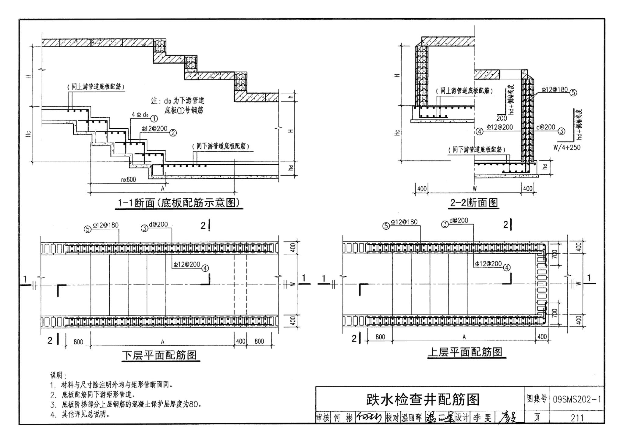 09SMS202-1--埋地矩形雨水管道及其附属构筑物（混凝土模块砌体）