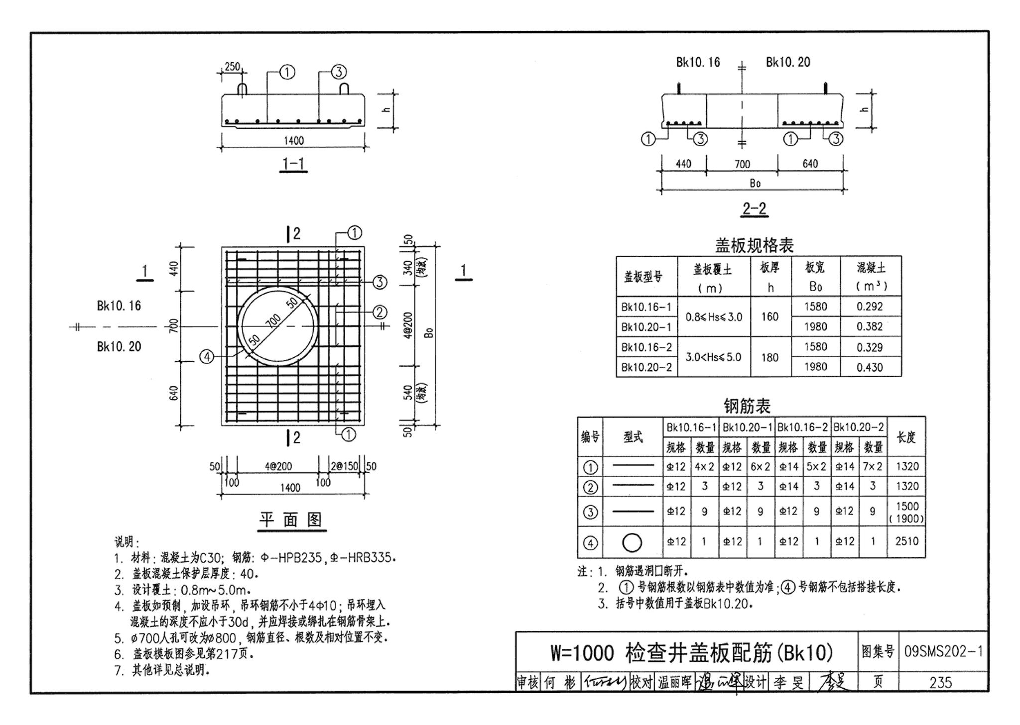 09SMS202-1--埋地矩形雨水管道及其附属构筑物（混凝土模块砌体）