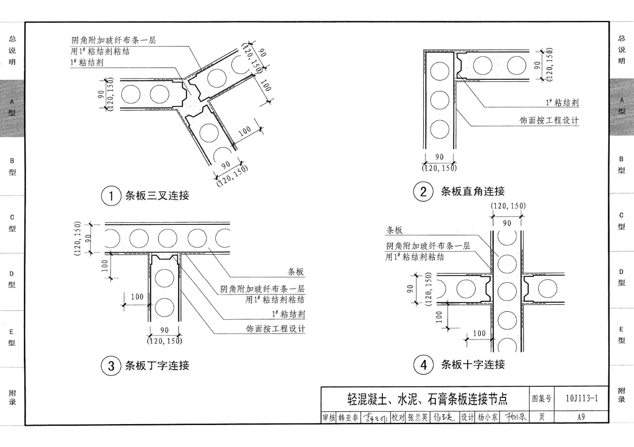 10J113-1--内隔墙－轻质条板（一）