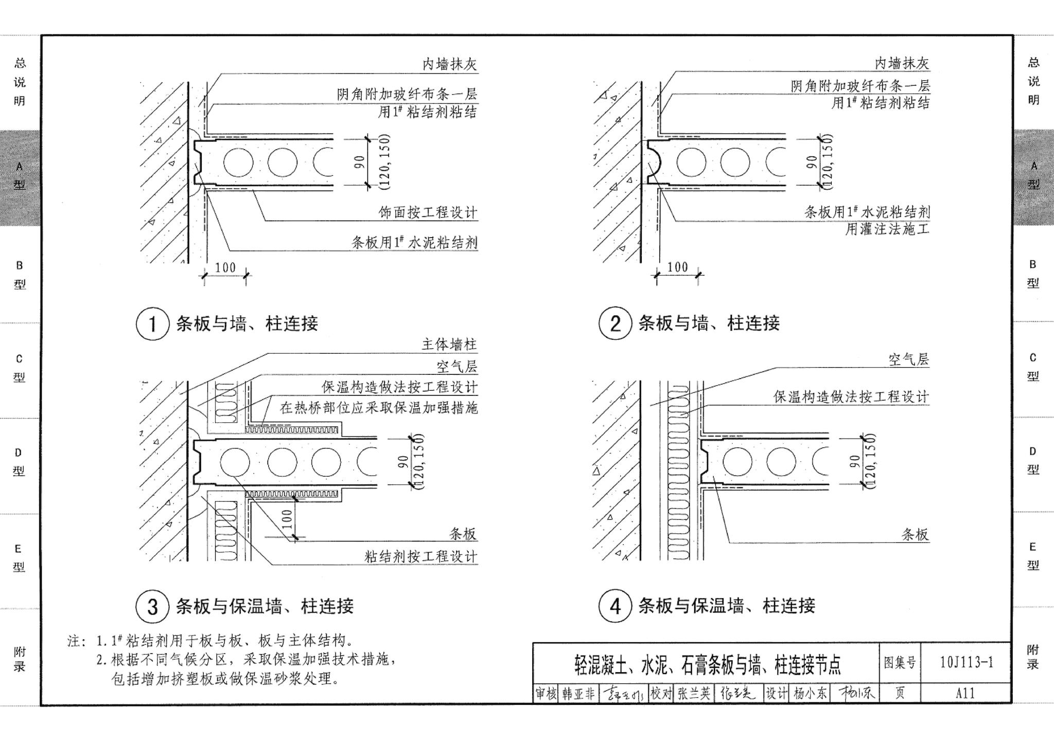 10J113-1--内隔墙－轻质条板（一）