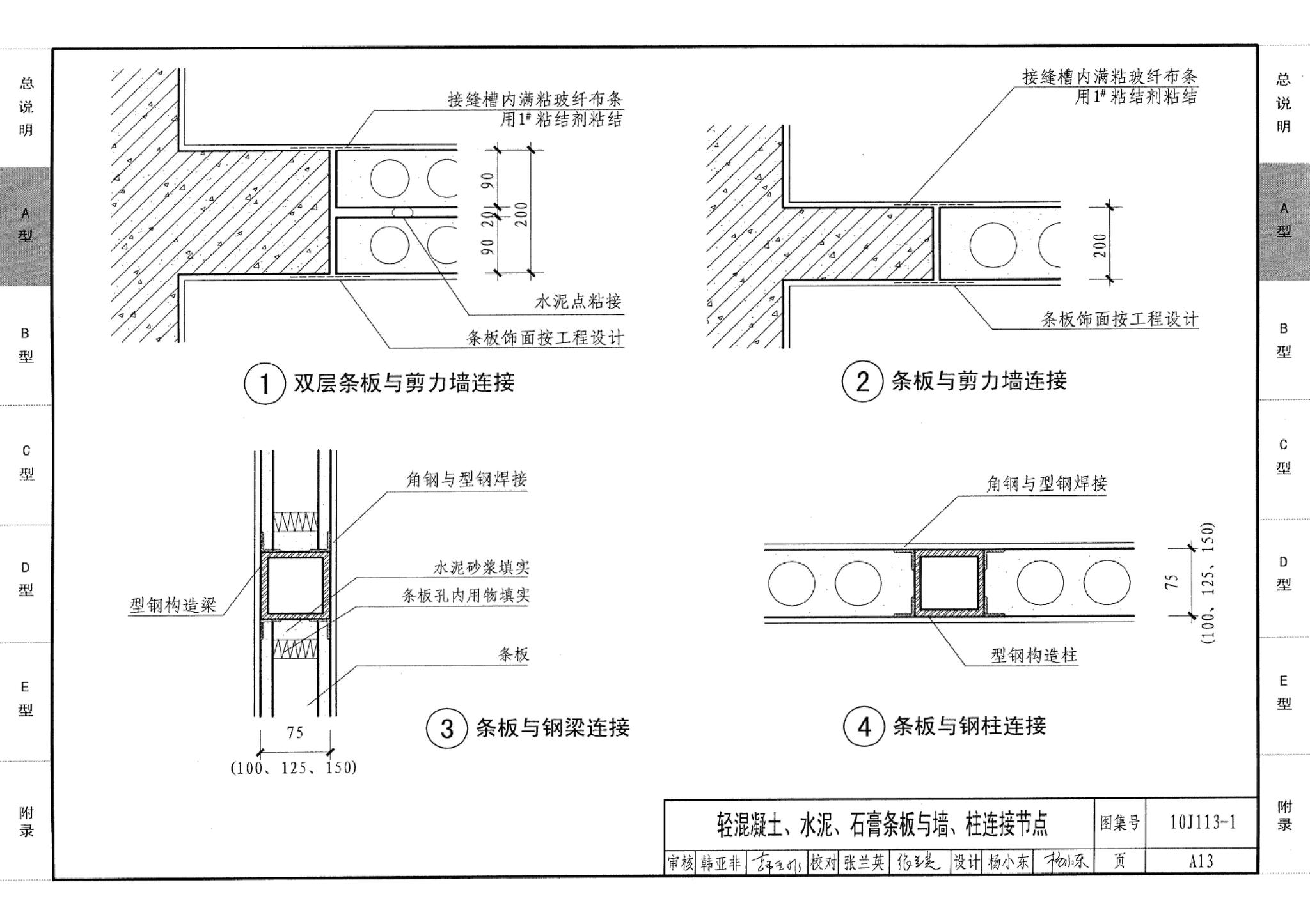 10J113-1--内隔墙－轻质条板（一）