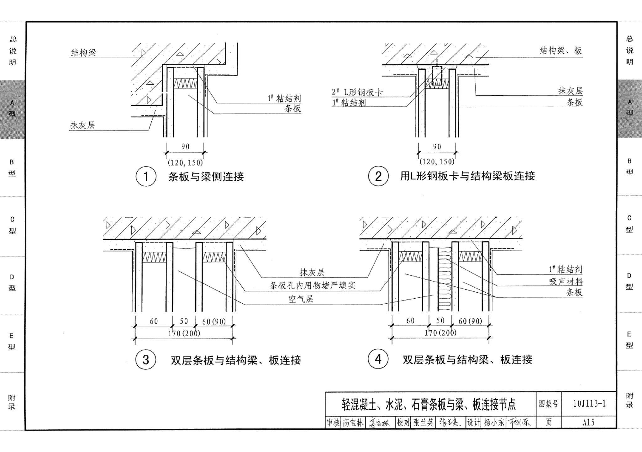 10J113-1--内隔墙－轻质条板（一）