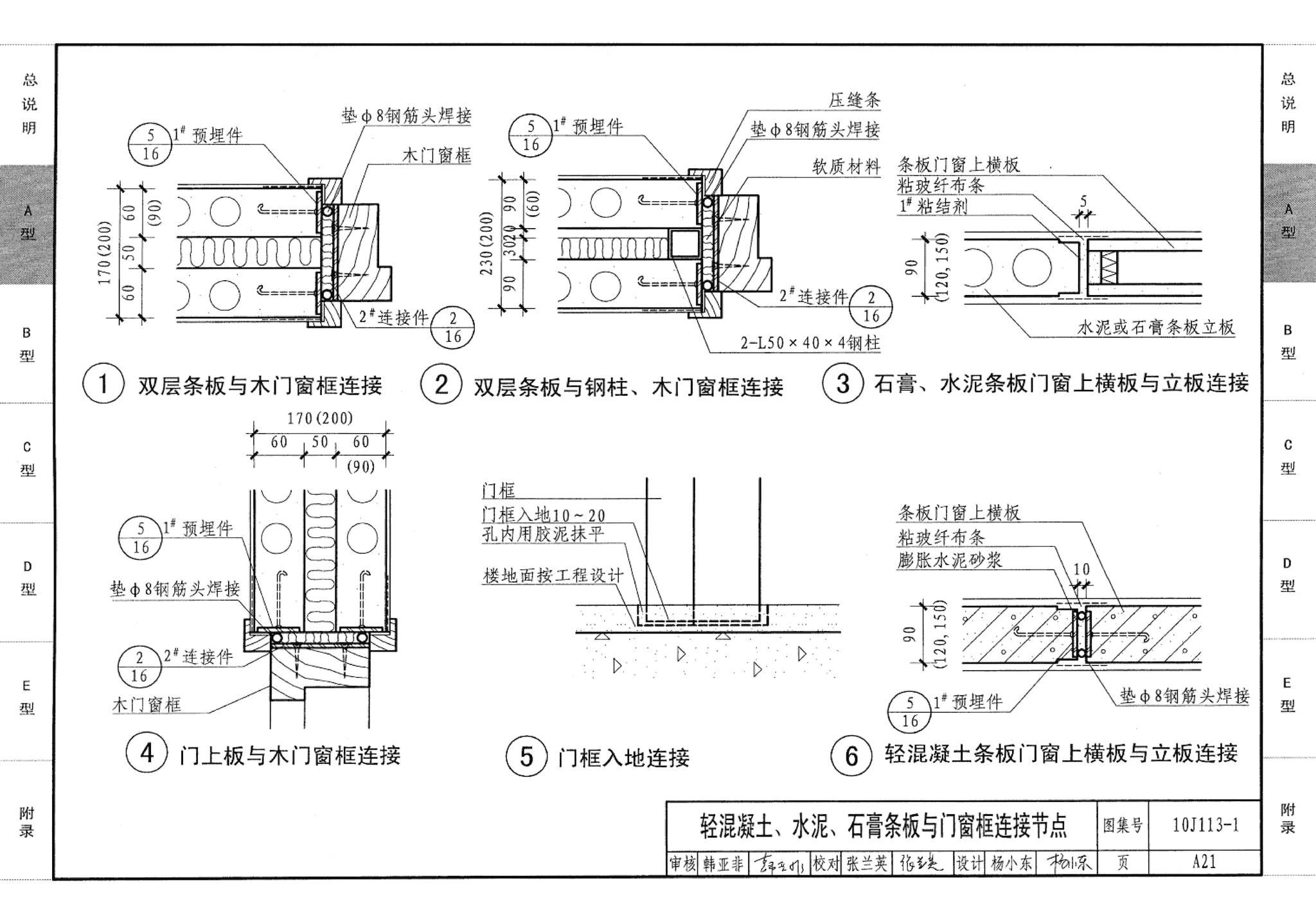 10J113-1--内隔墙－轻质条板（一）