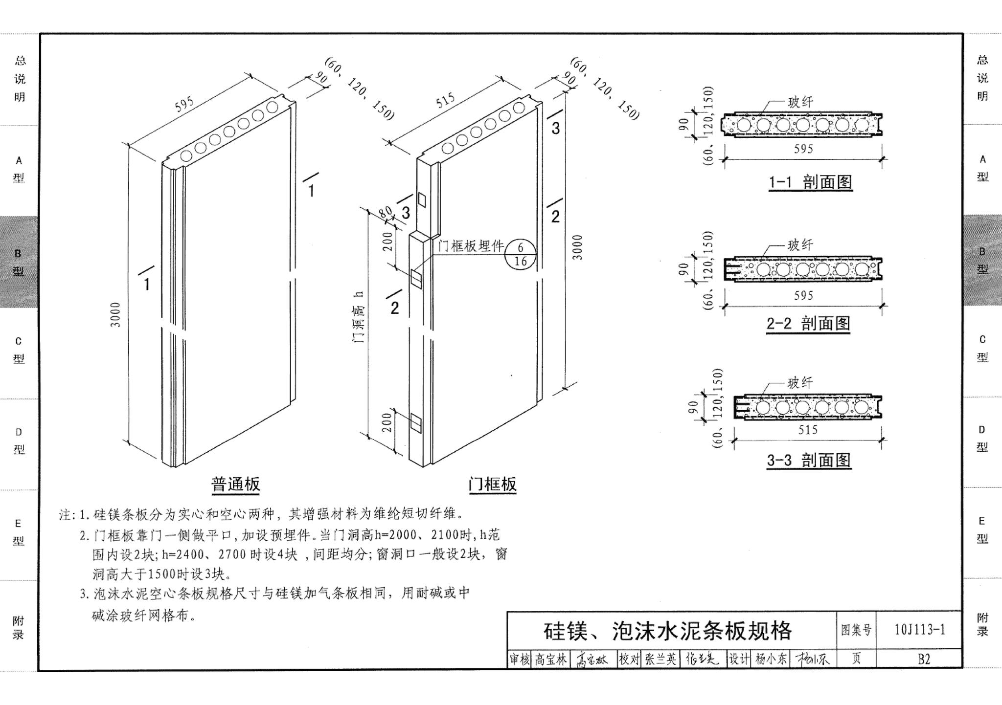 10J113-1--内隔墙－轻质条板（一）