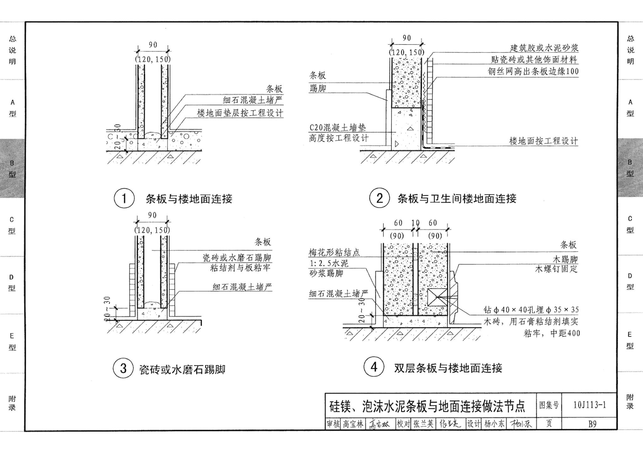 10J113-1--内隔墙－轻质条板（一）