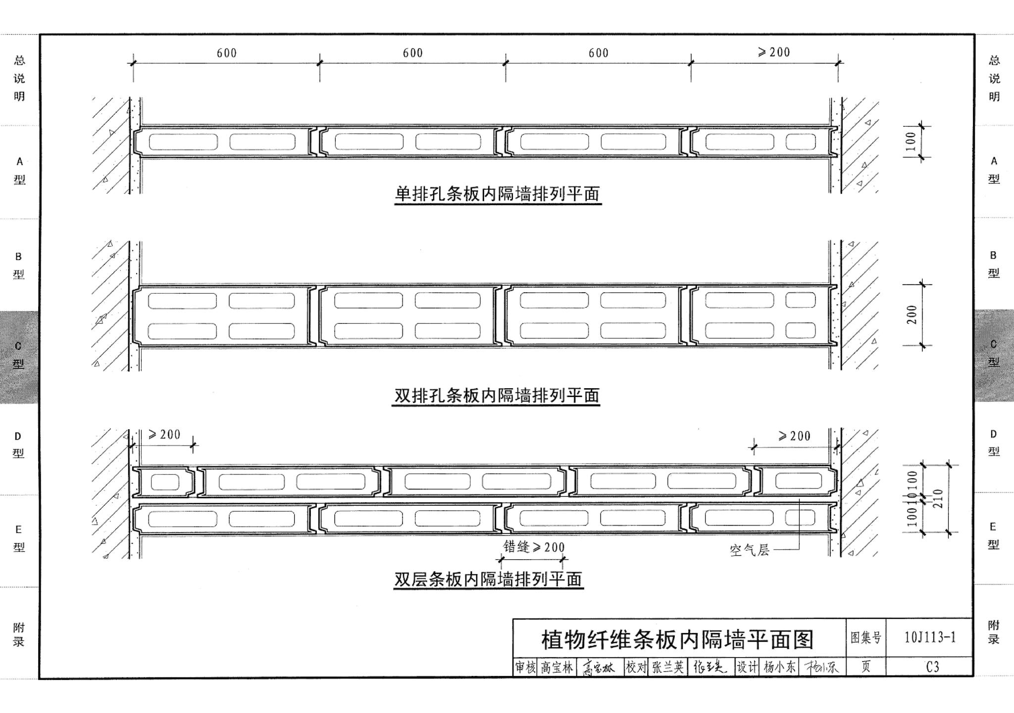 10J113-1--内隔墙－轻质条板（一）