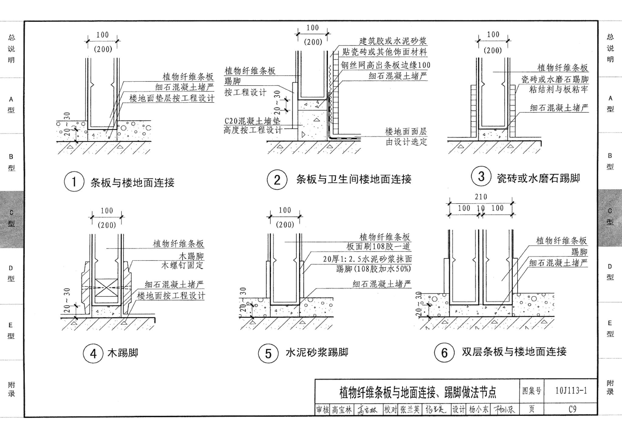 10J113-1--内隔墙－轻质条板（一）