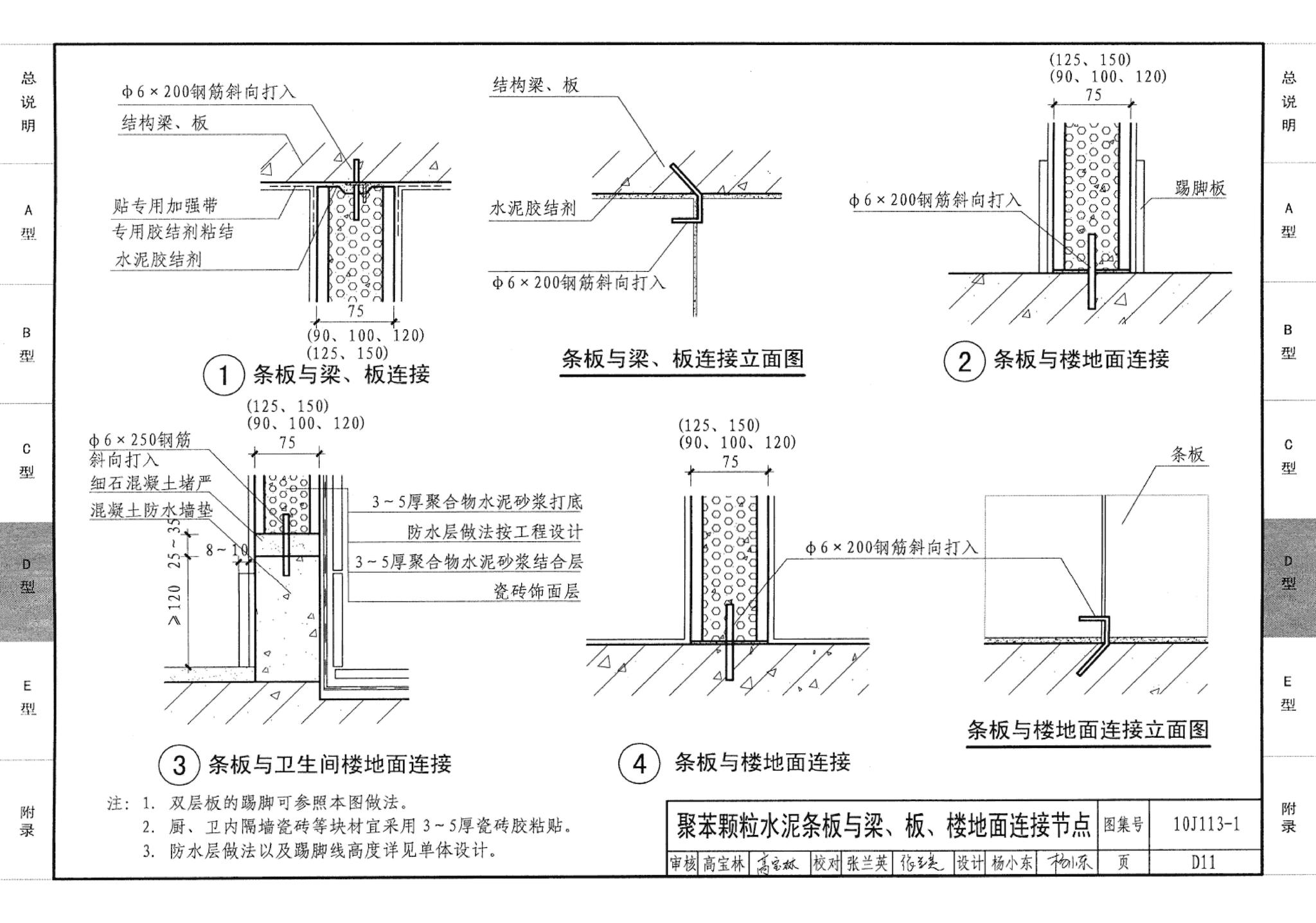 10J113-1--内隔墙－轻质条板（一）