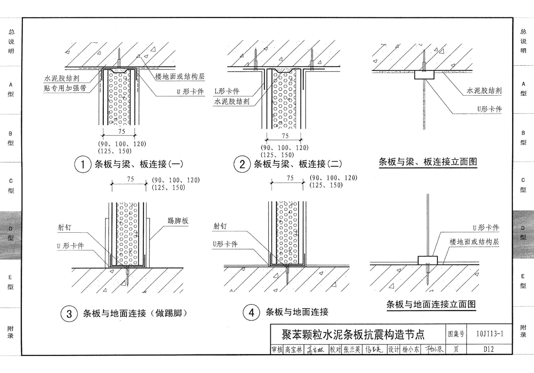 10J113-1--内隔墙－轻质条板（一）