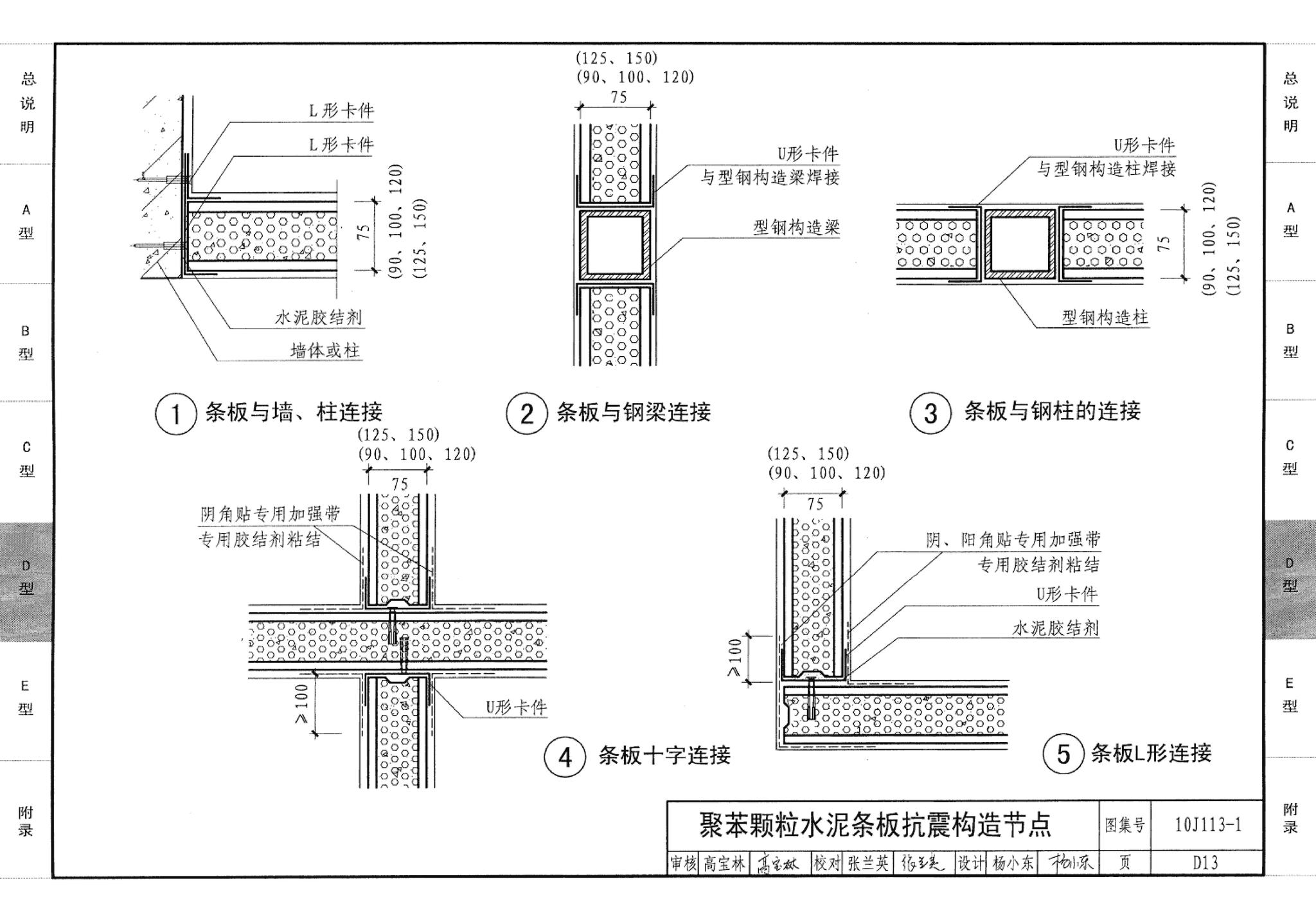 10J113-1--内隔墙－轻质条板（一）