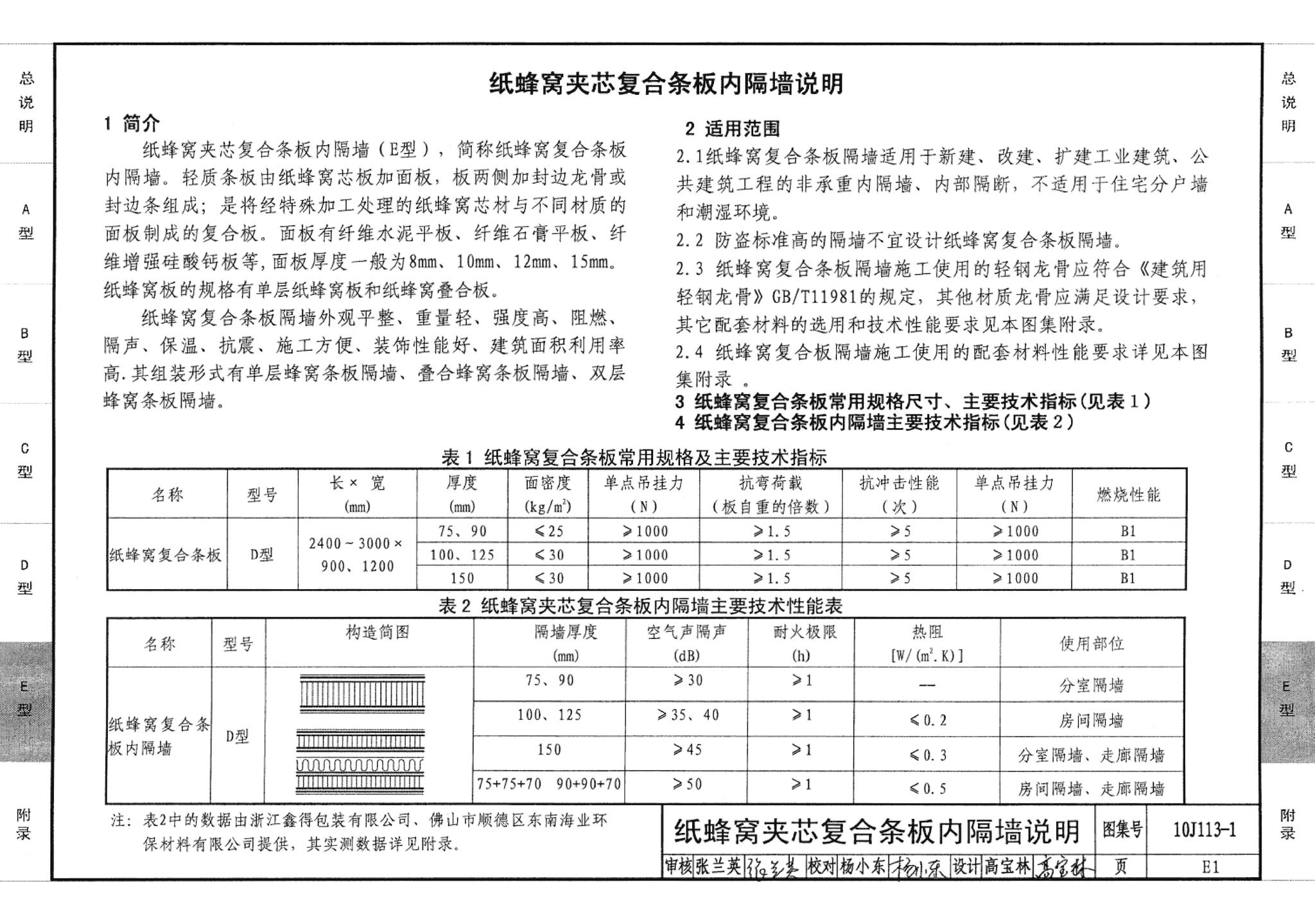 10J113-1--内隔墙－轻质条板（一）