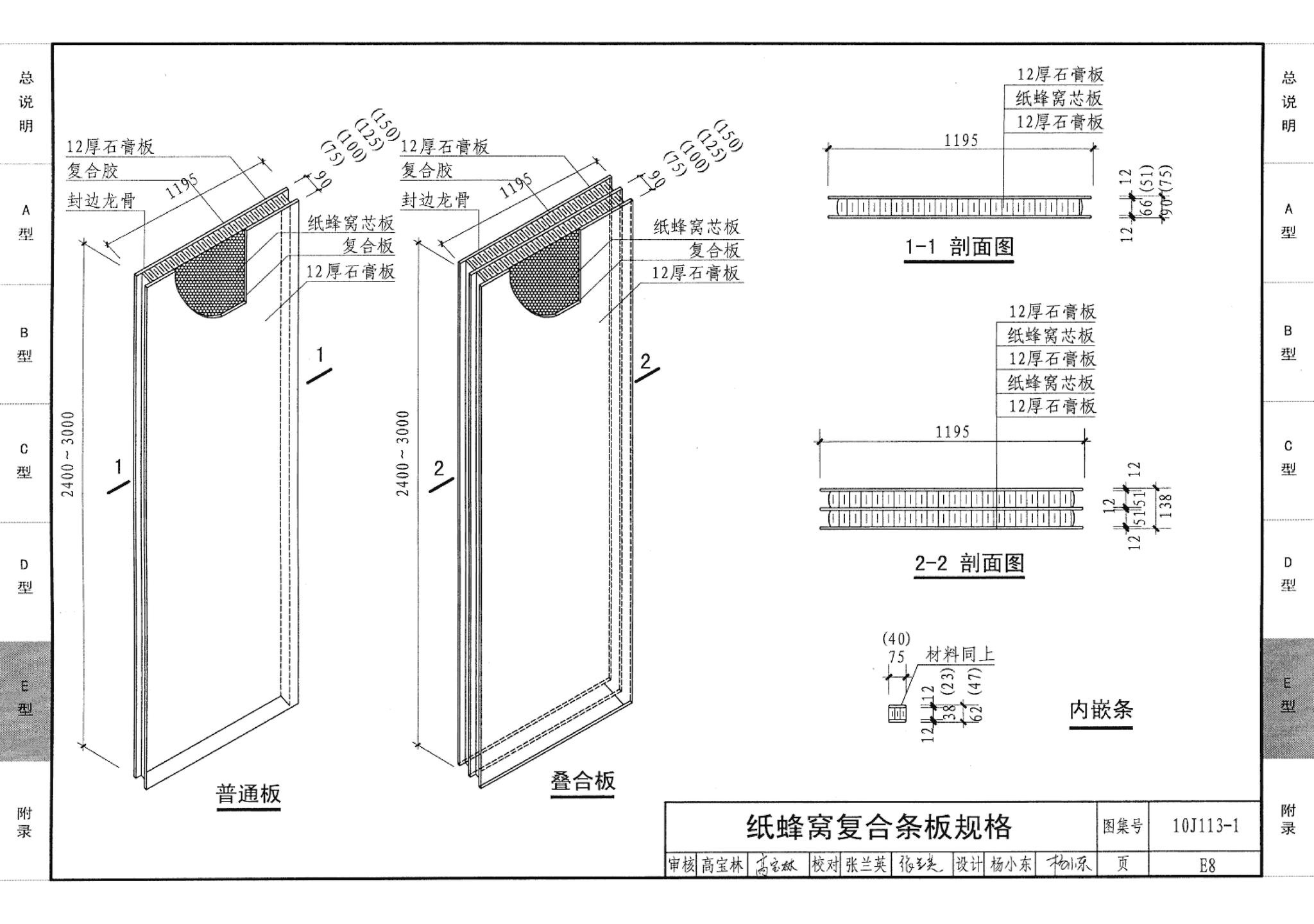 10J113-1--内隔墙－轻质条板（一）