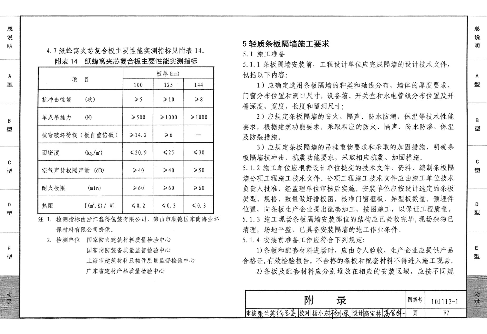 10J113-1--内隔墙－轻质条板（一）