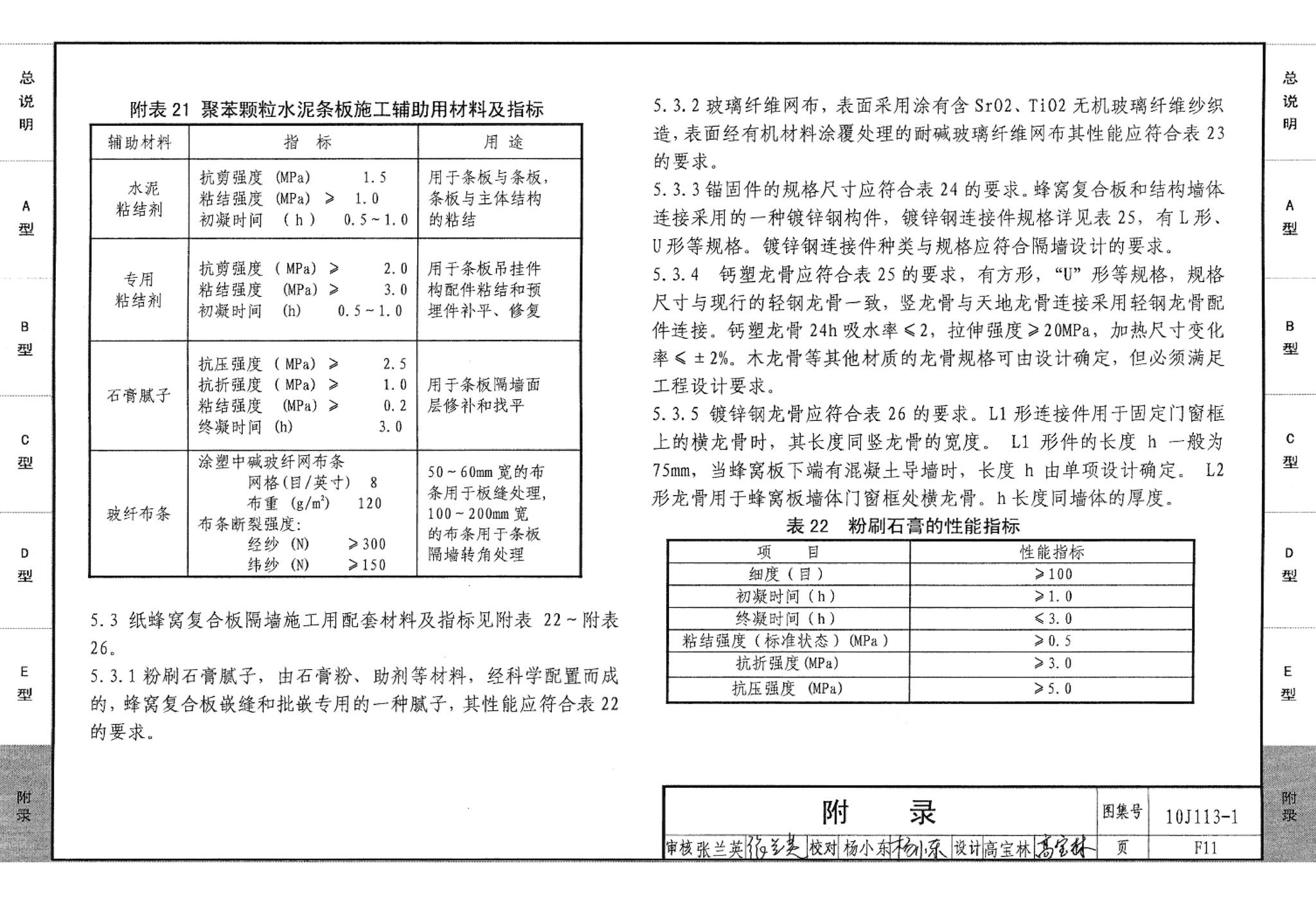 10J113-1--内隔墙－轻质条板（一）