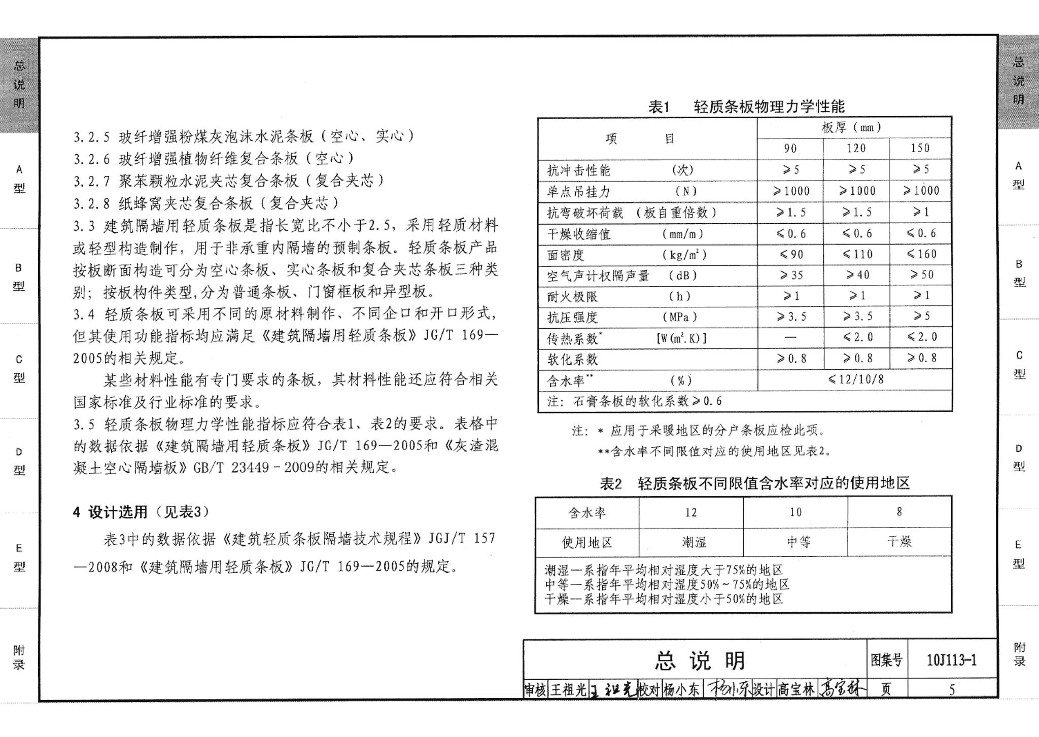 10J113-1--内隔墙－轻质条板（一）