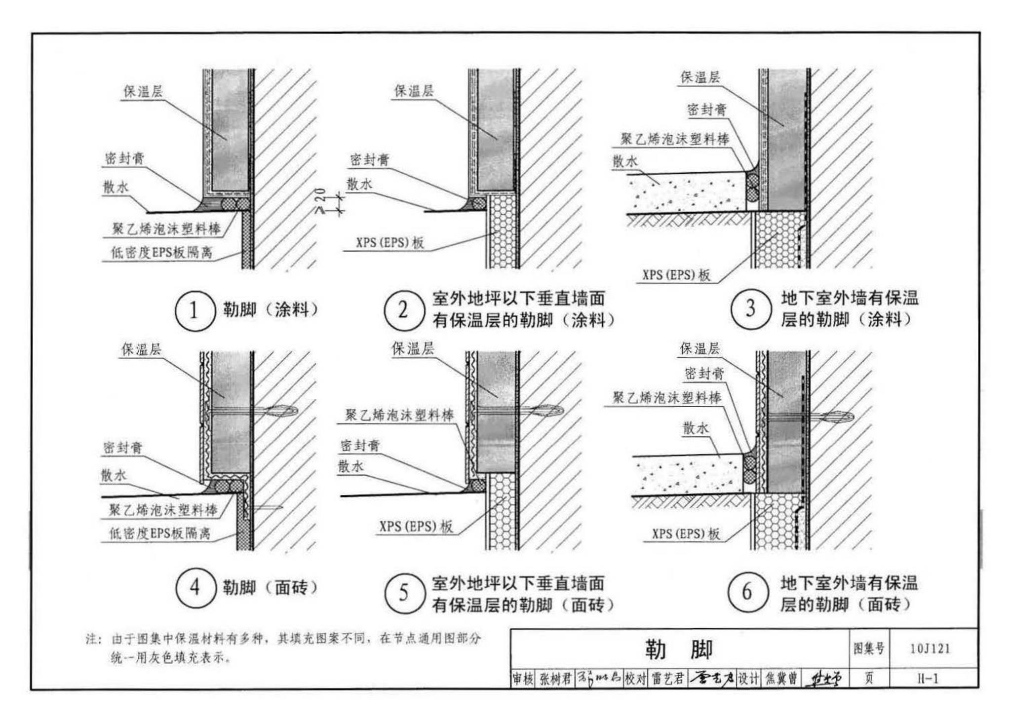 10J121--外墙外保温建筑构造