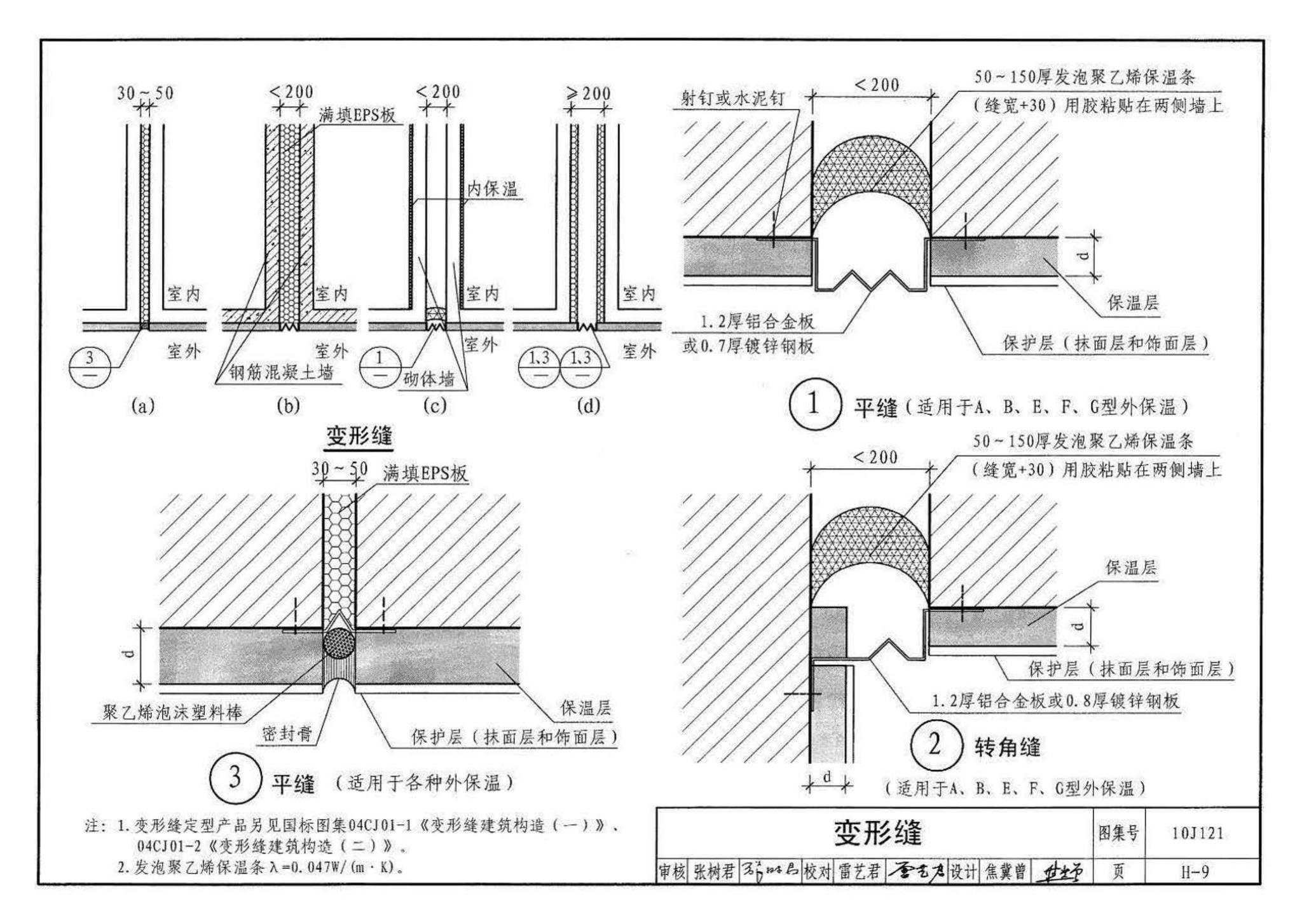 10J121--外墙外保温建筑构造