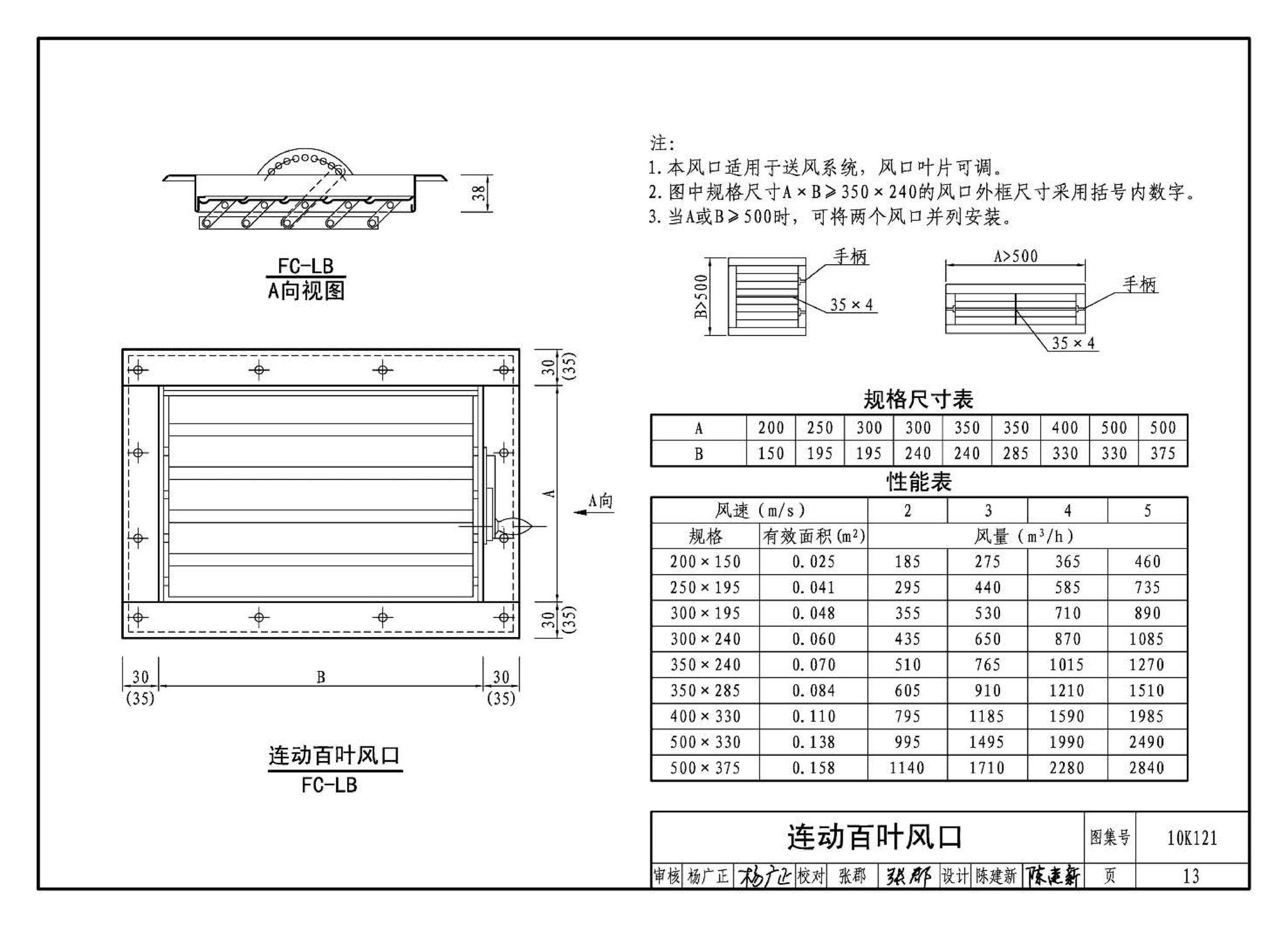 10K121--风口选用与安装