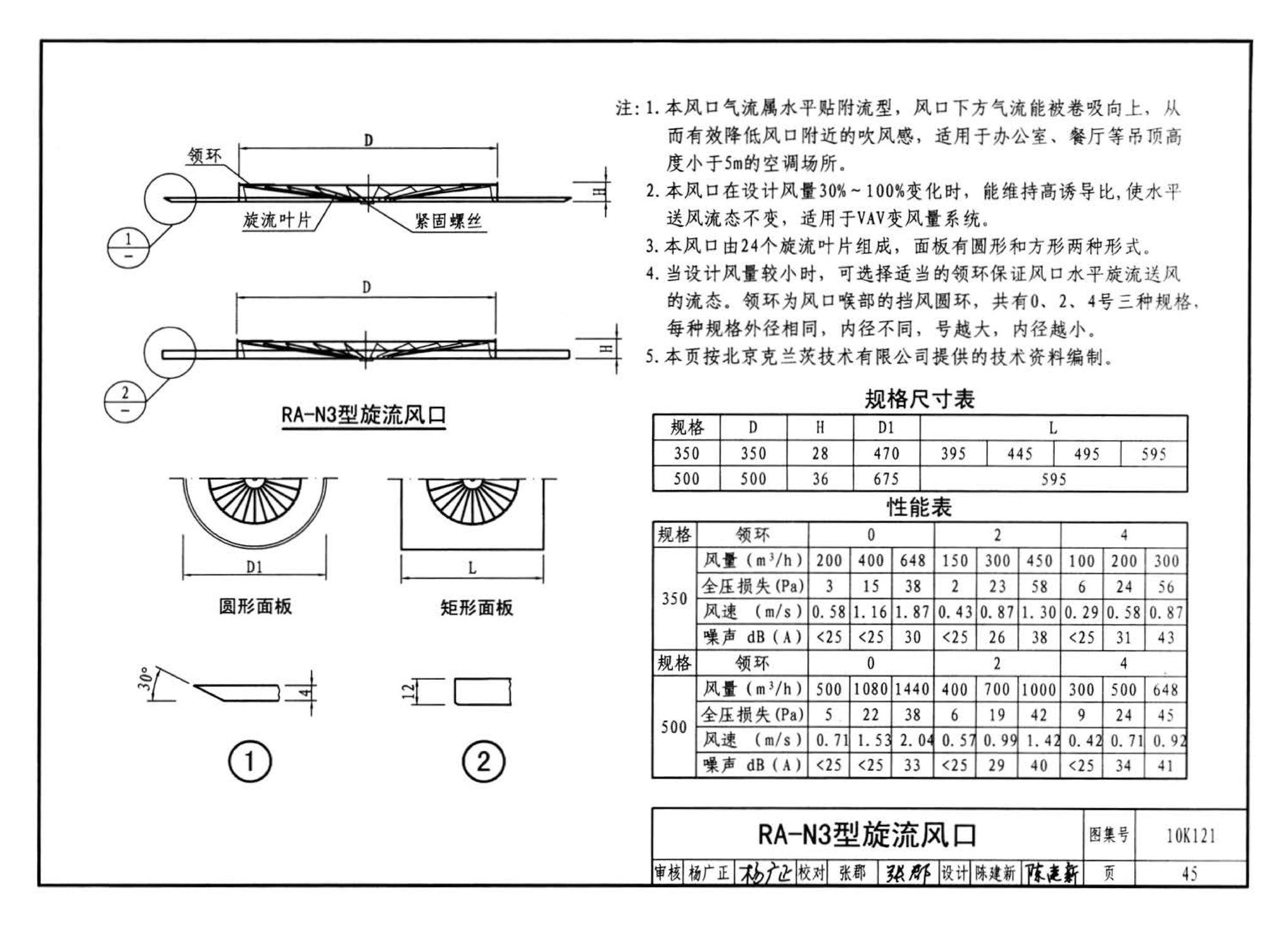 10K121--风口选用与安装