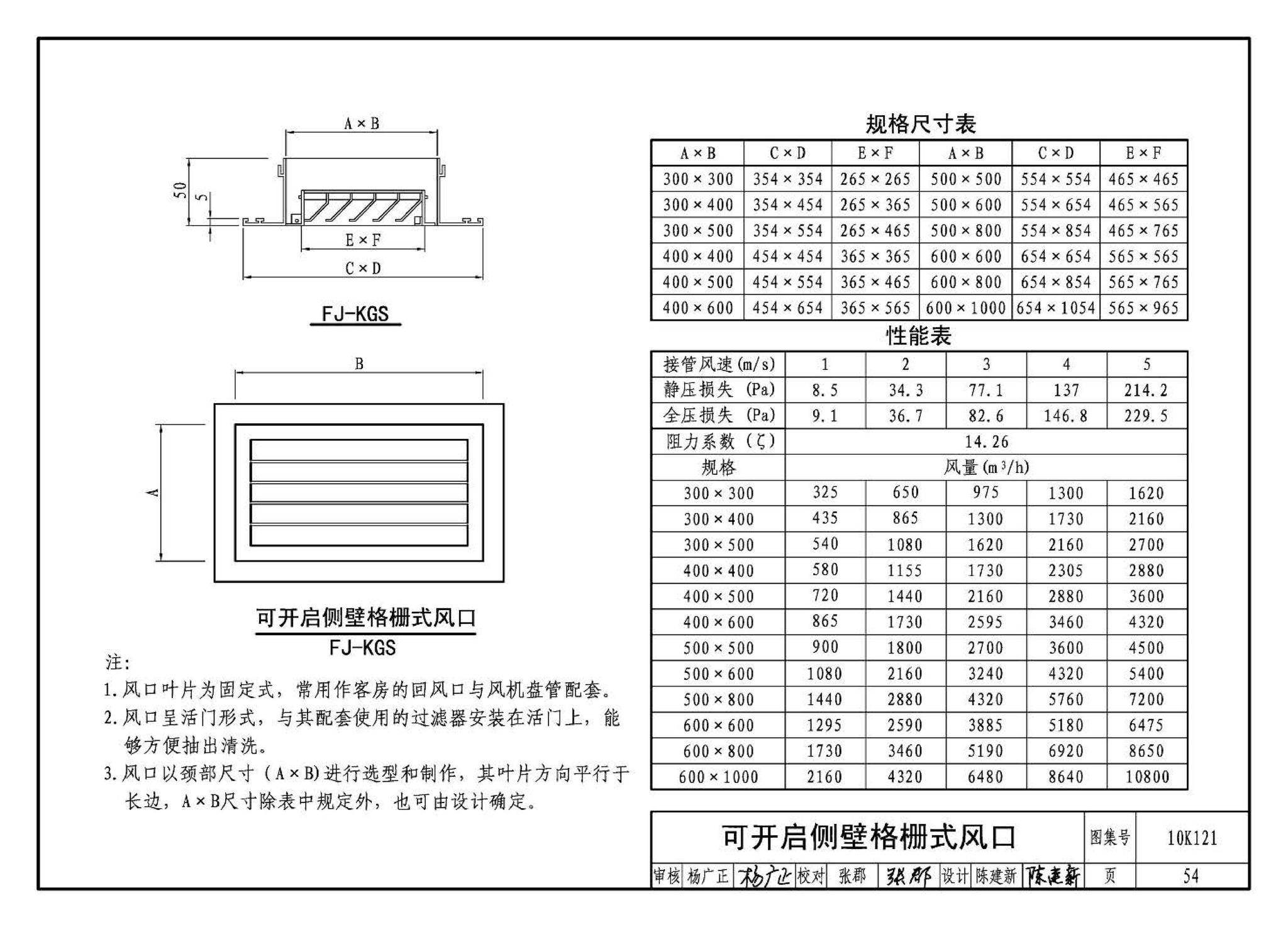 10K121--风口选用与安装