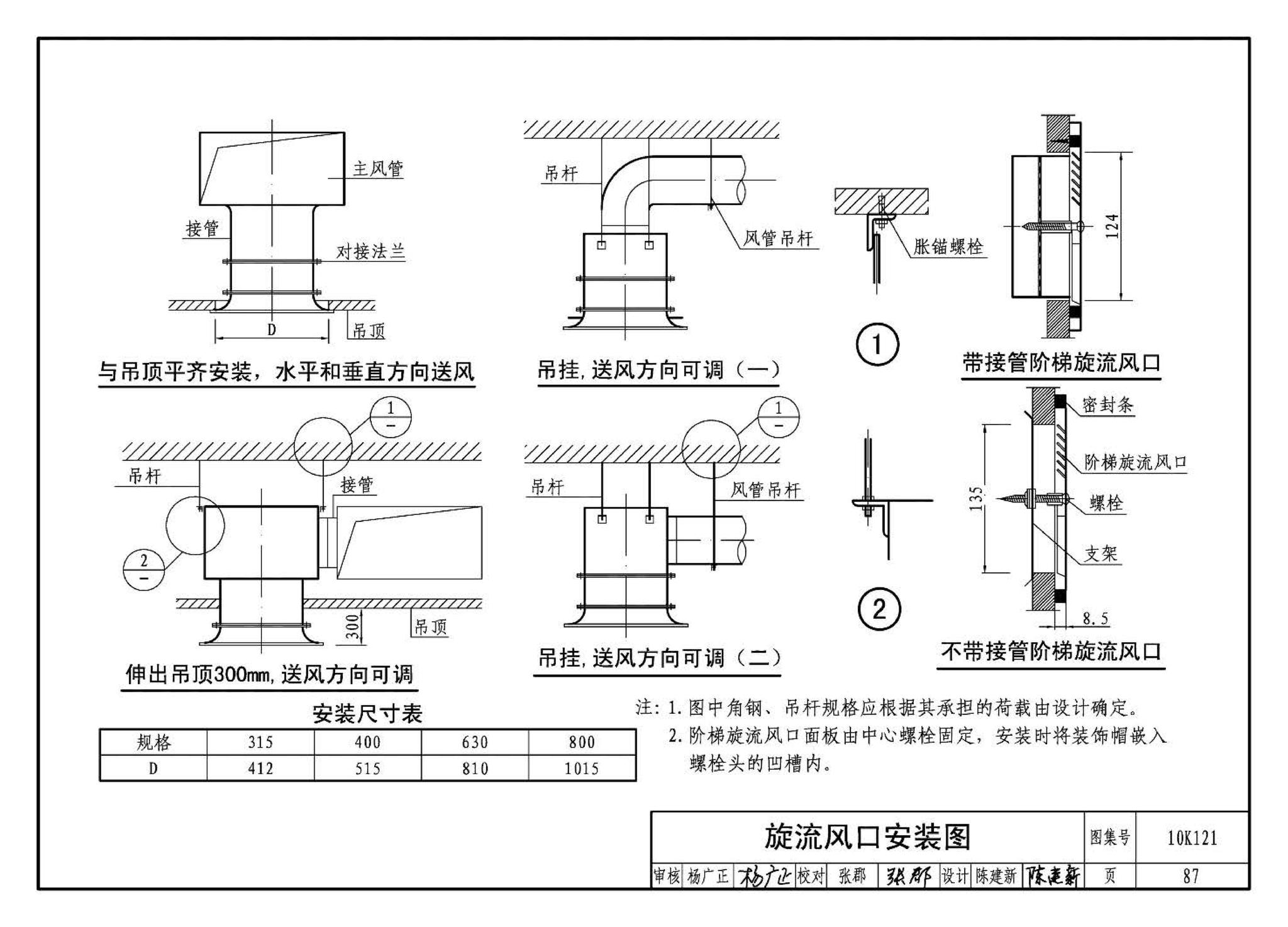 10K121--风口选用与安装