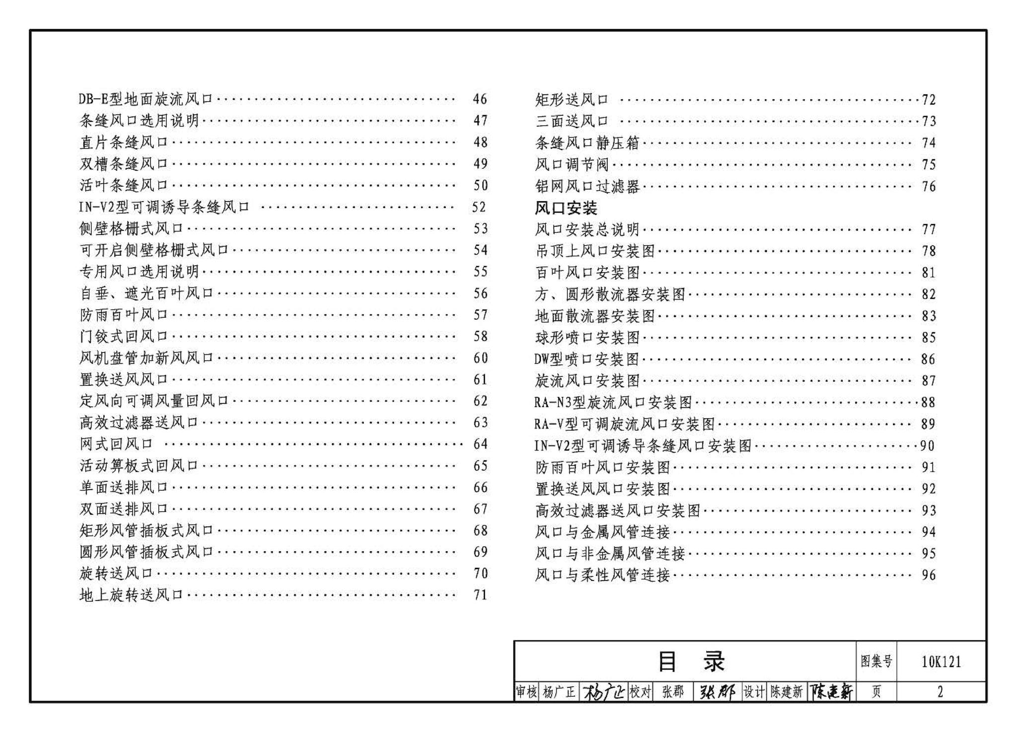 10K121--风口选用与安装