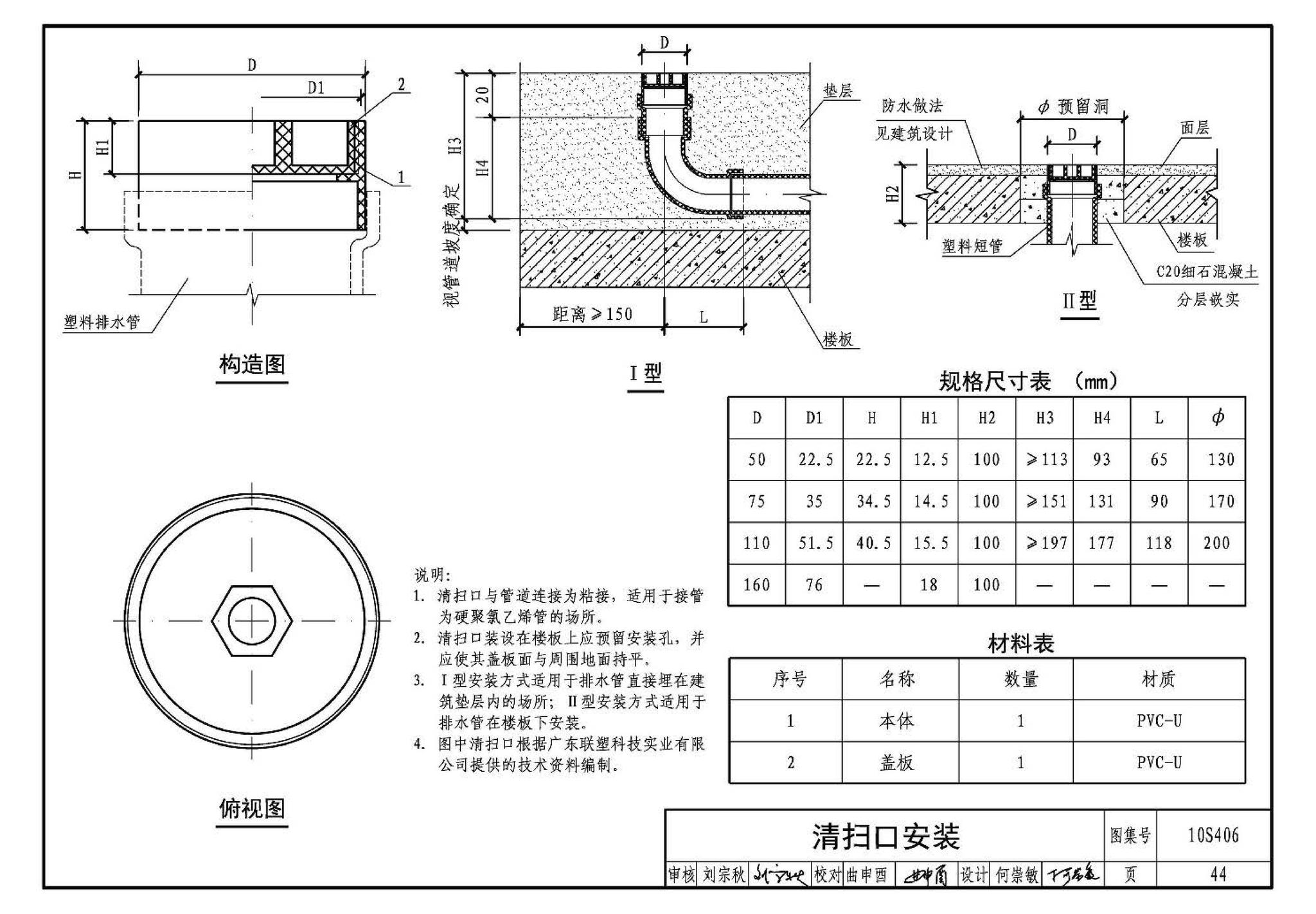 10S406--建筑排水塑料管道安装