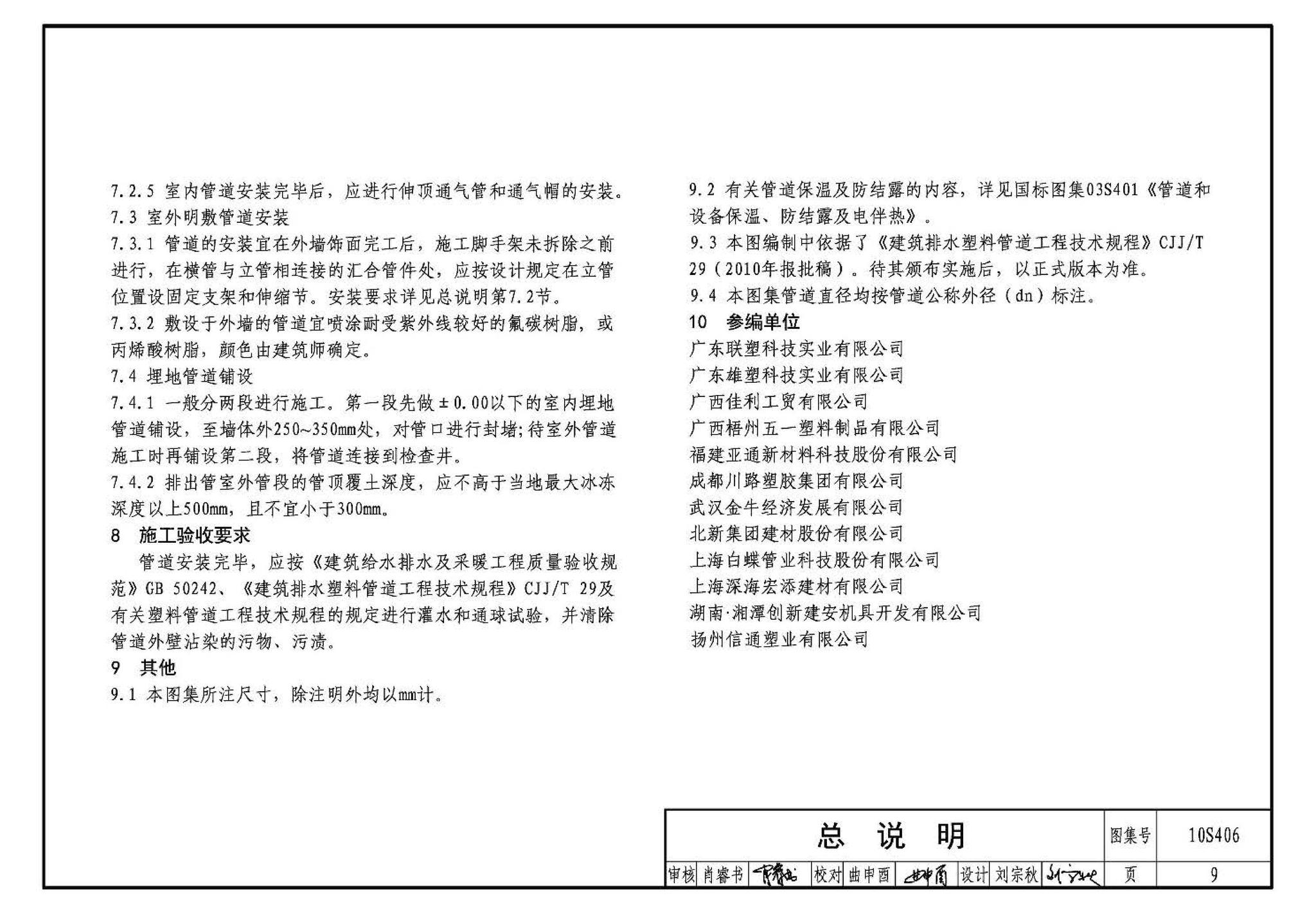 10S406--建筑排水塑料管道安装