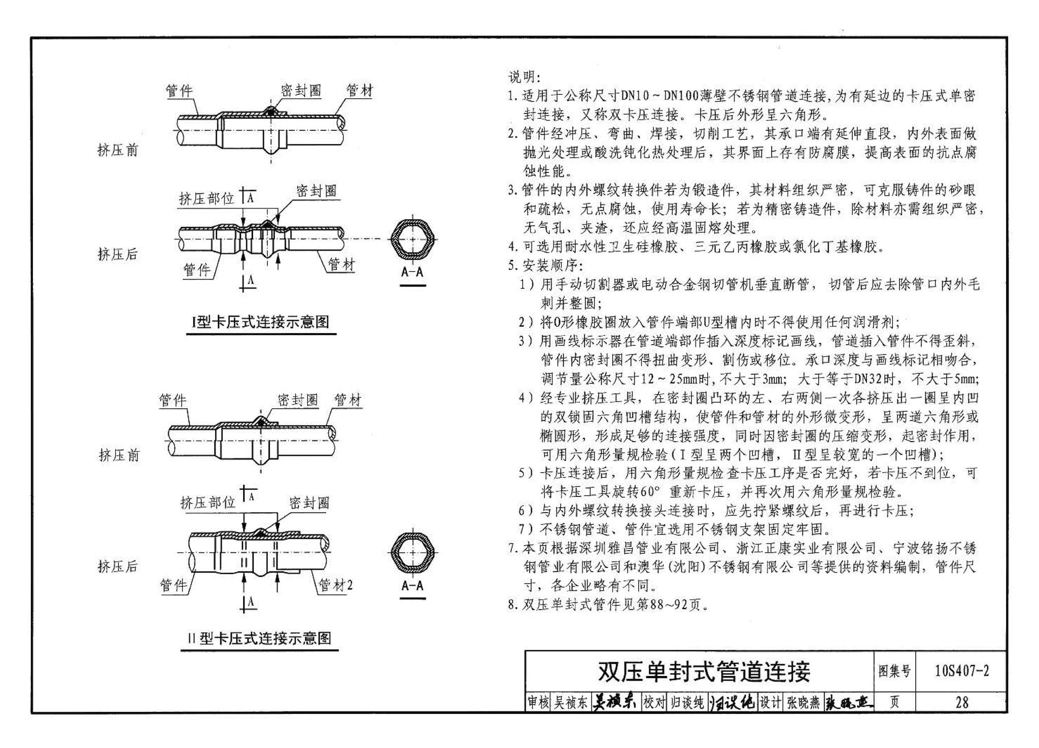 10S407-2--建筑给水薄壁不锈钢管道安装