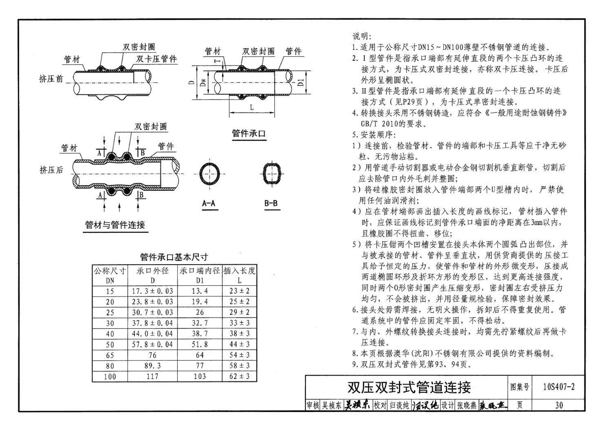 10S407-2--建筑给水薄壁不锈钢管道安装