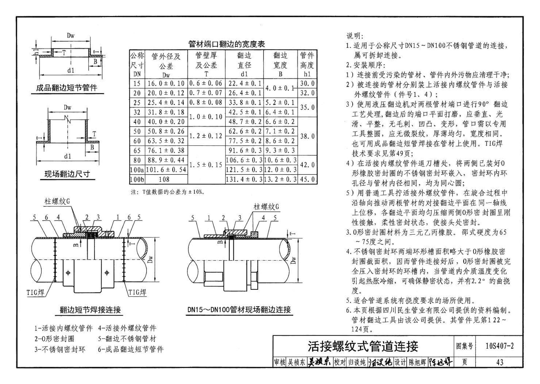 10S407-2--建筑给水薄壁不锈钢管道安装