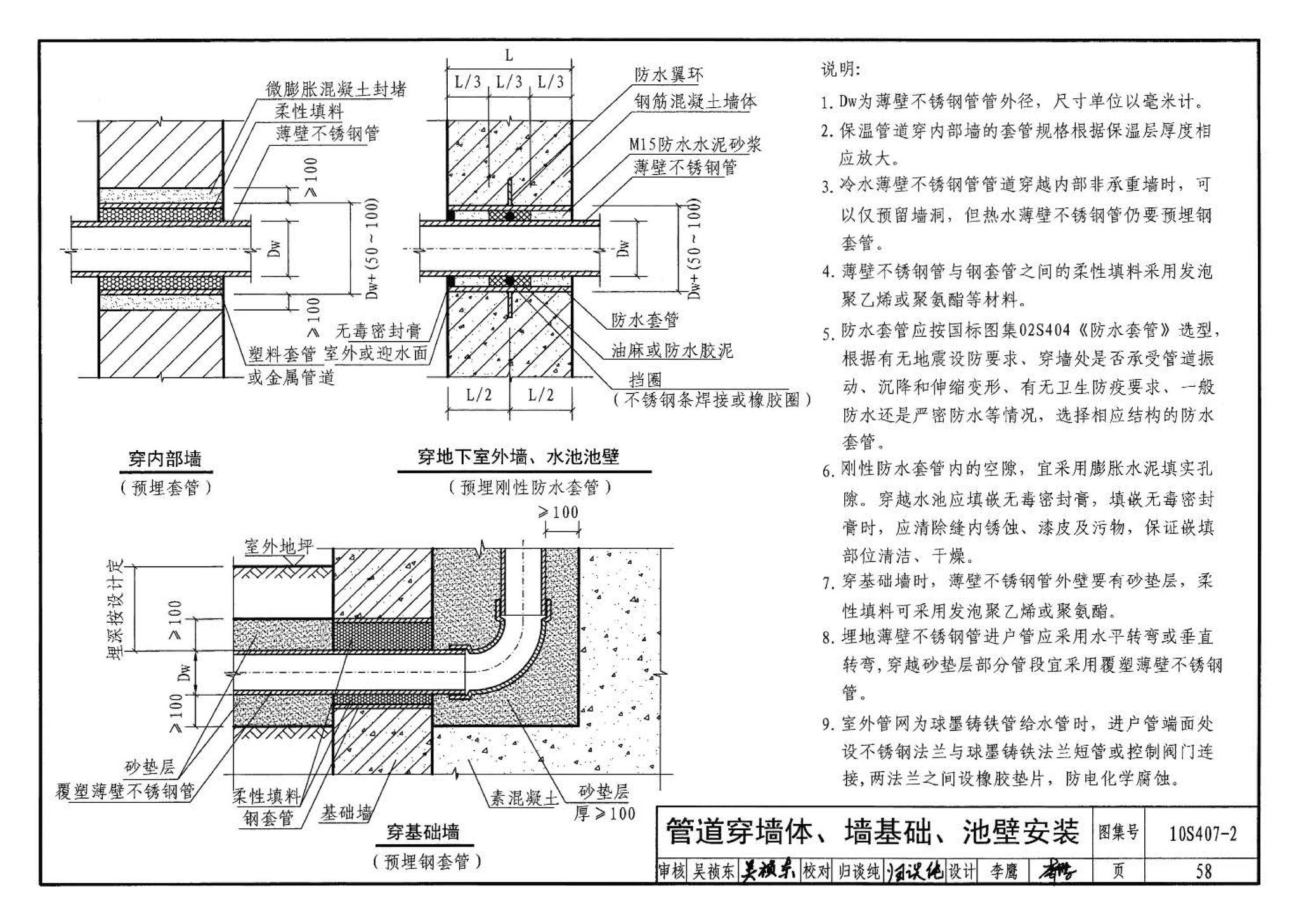 10S407-2--建筑给水薄壁不锈钢管道安装