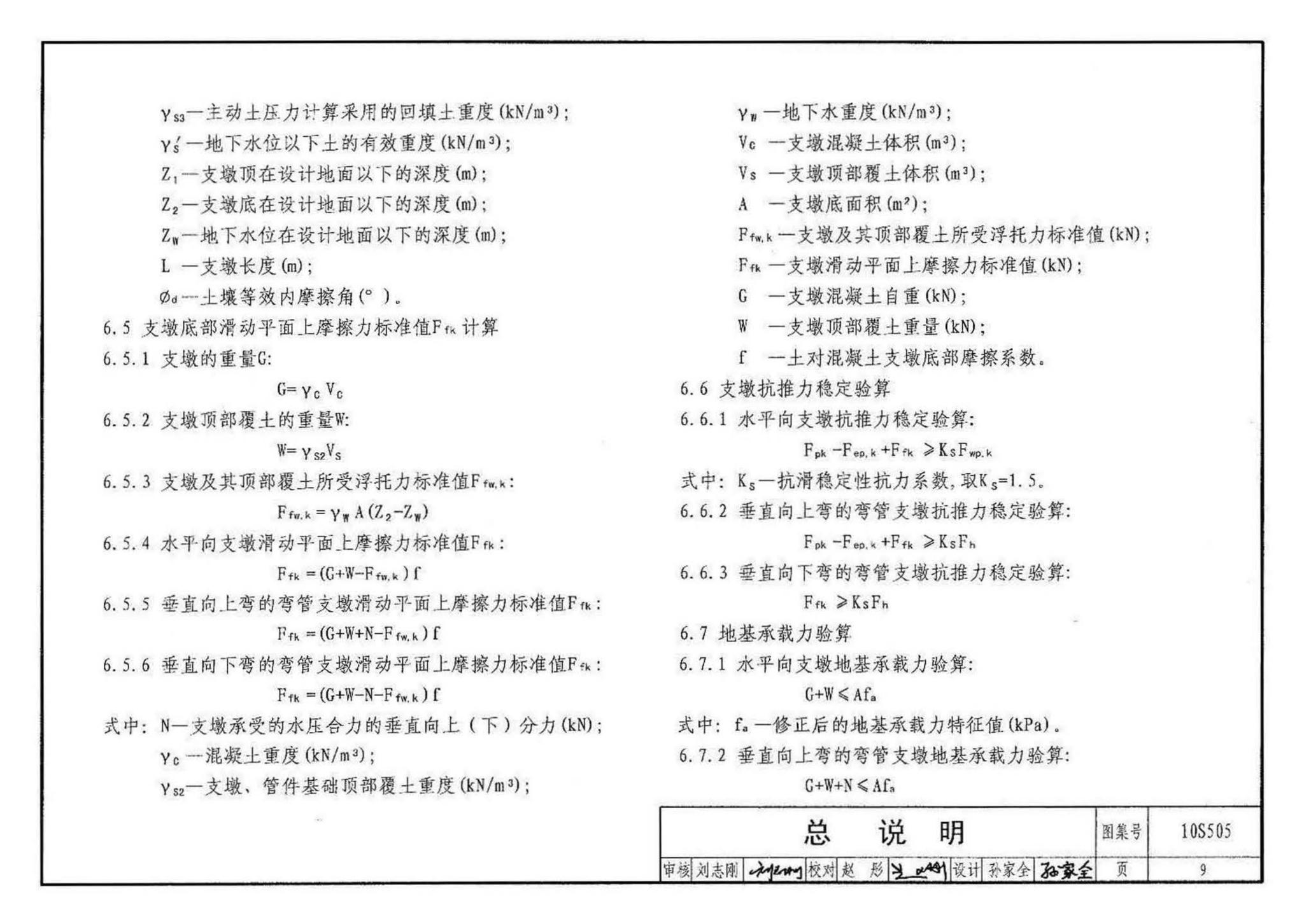 10S505--柔性接口给水管道支墩