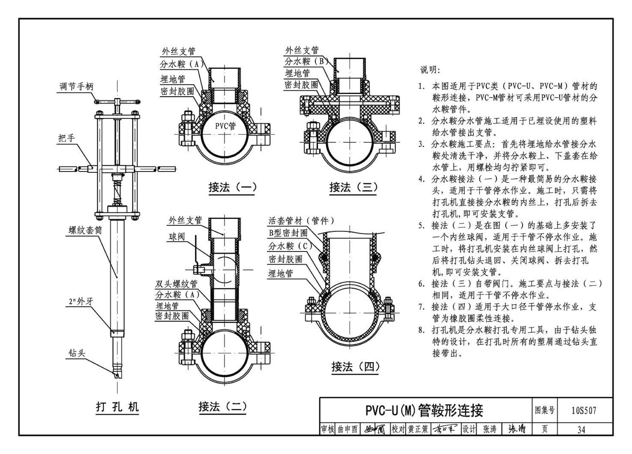 10S507--建筑小区埋地塑料给水管道施工