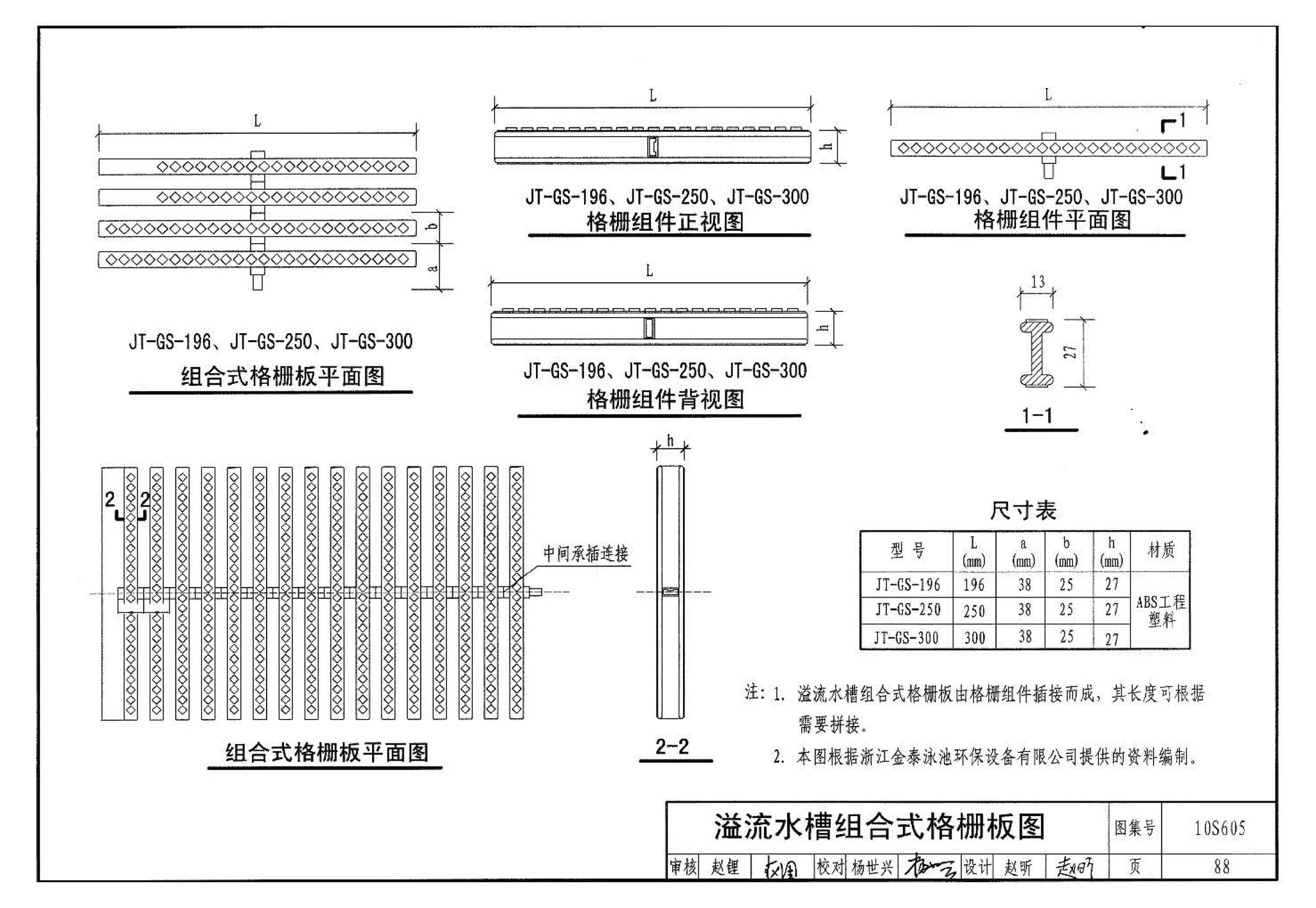 10S605--游泳池设计及附件安装