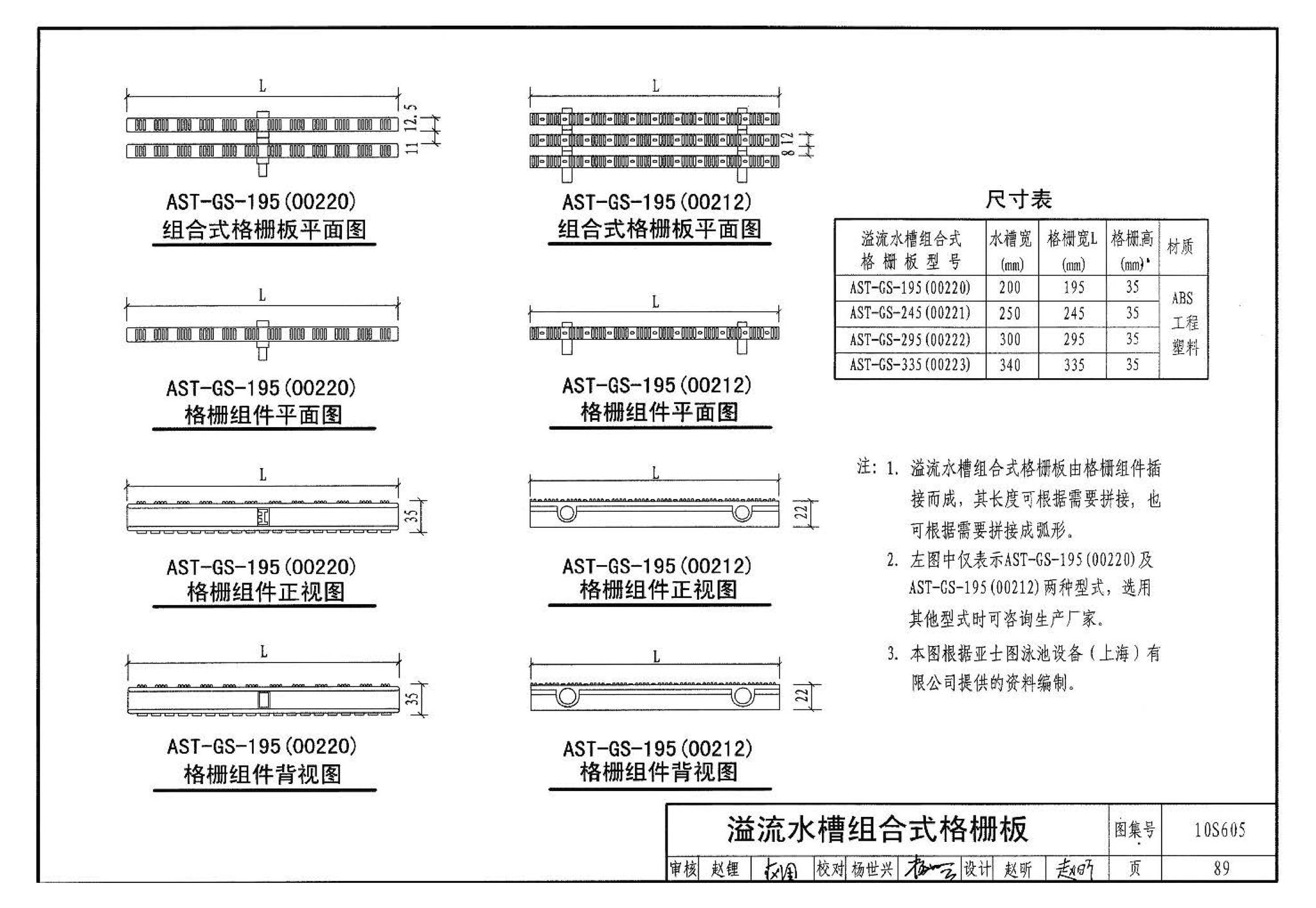 10S605--游泳池设计及附件安装