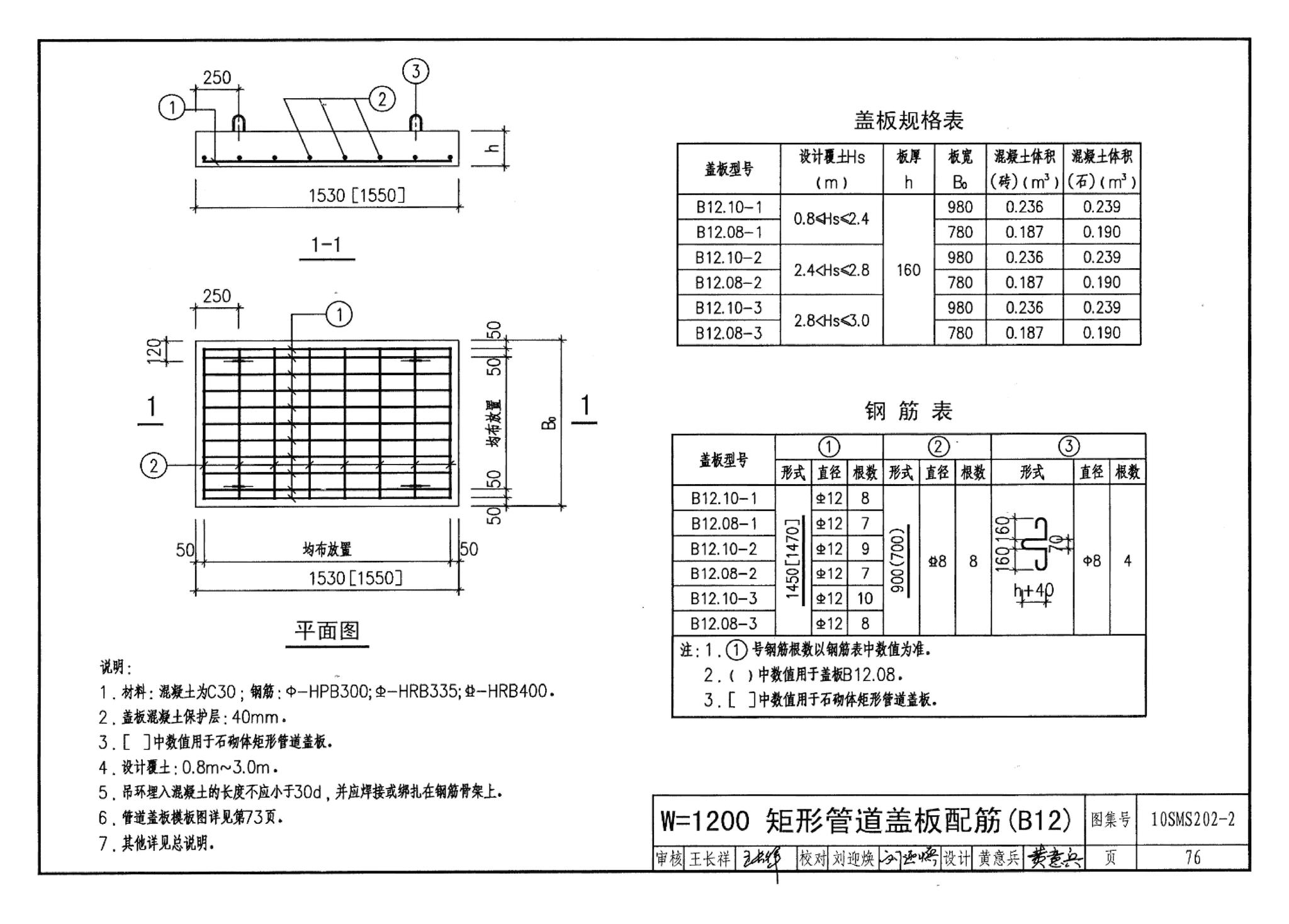 10SMS202-2--埋地矩形雨水管道及其附属构筑物（砖、石砌体）