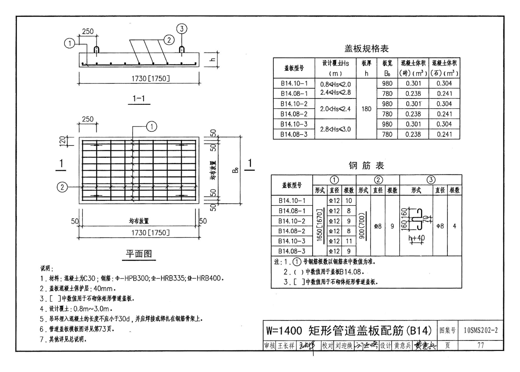 10SMS202-2--埋地矩形雨水管道及其附属构筑物（砖、石砌体）