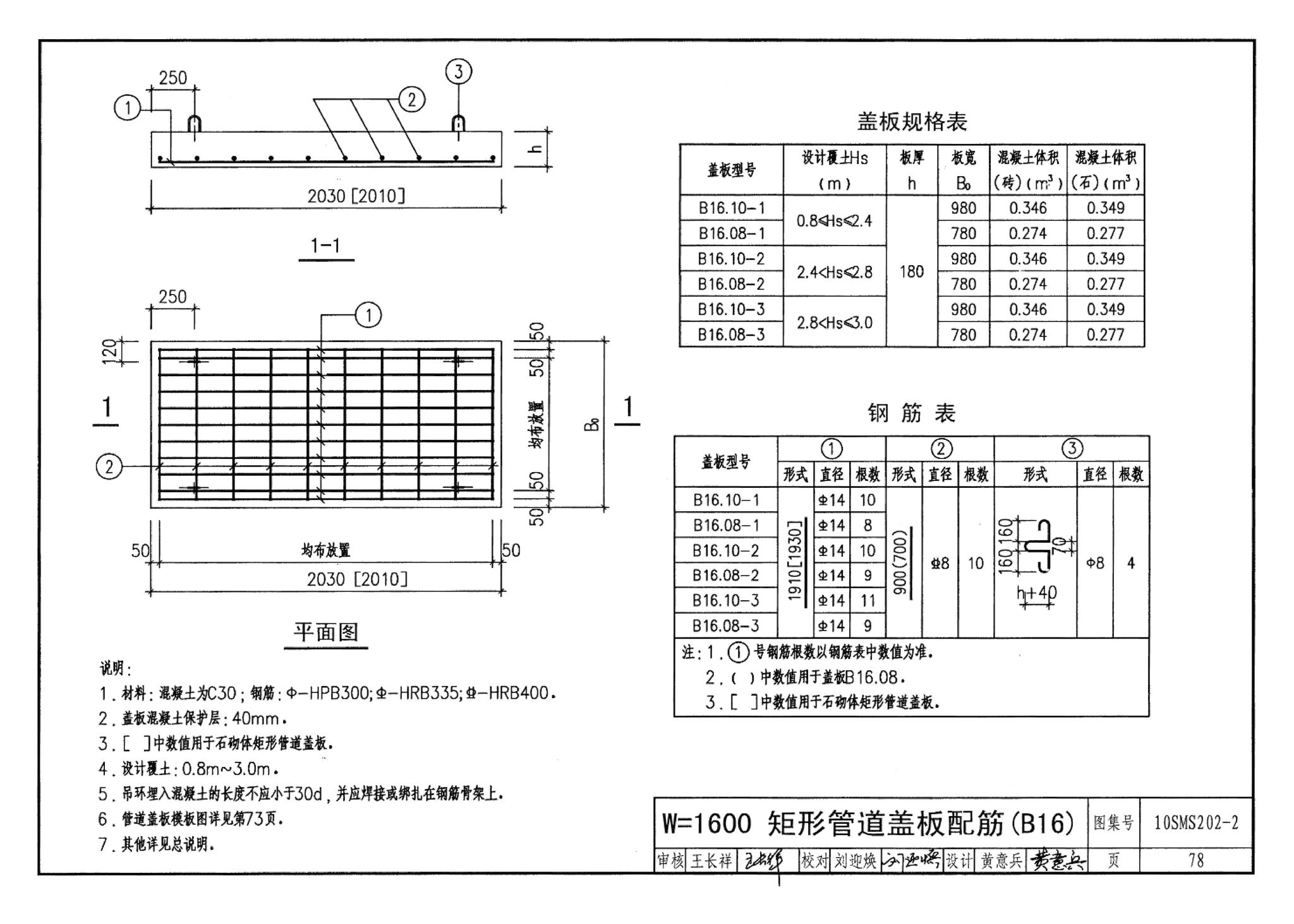 10SMS202-2--埋地矩形雨水管道及其附属构筑物（砖、石砌体）