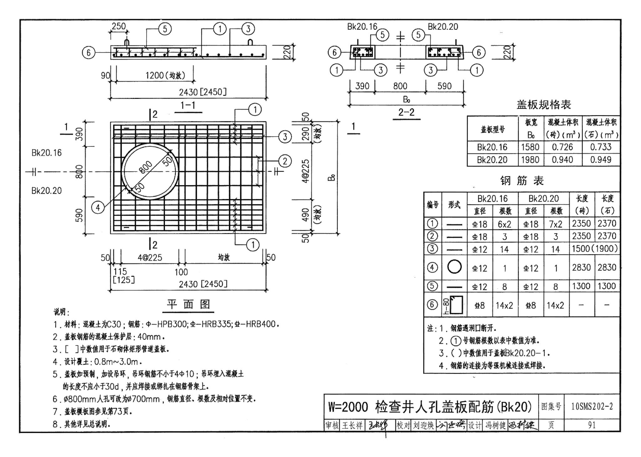 10SMS202-2--埋地矩形雨水管道及其附属构筑物（砖、石砌体）