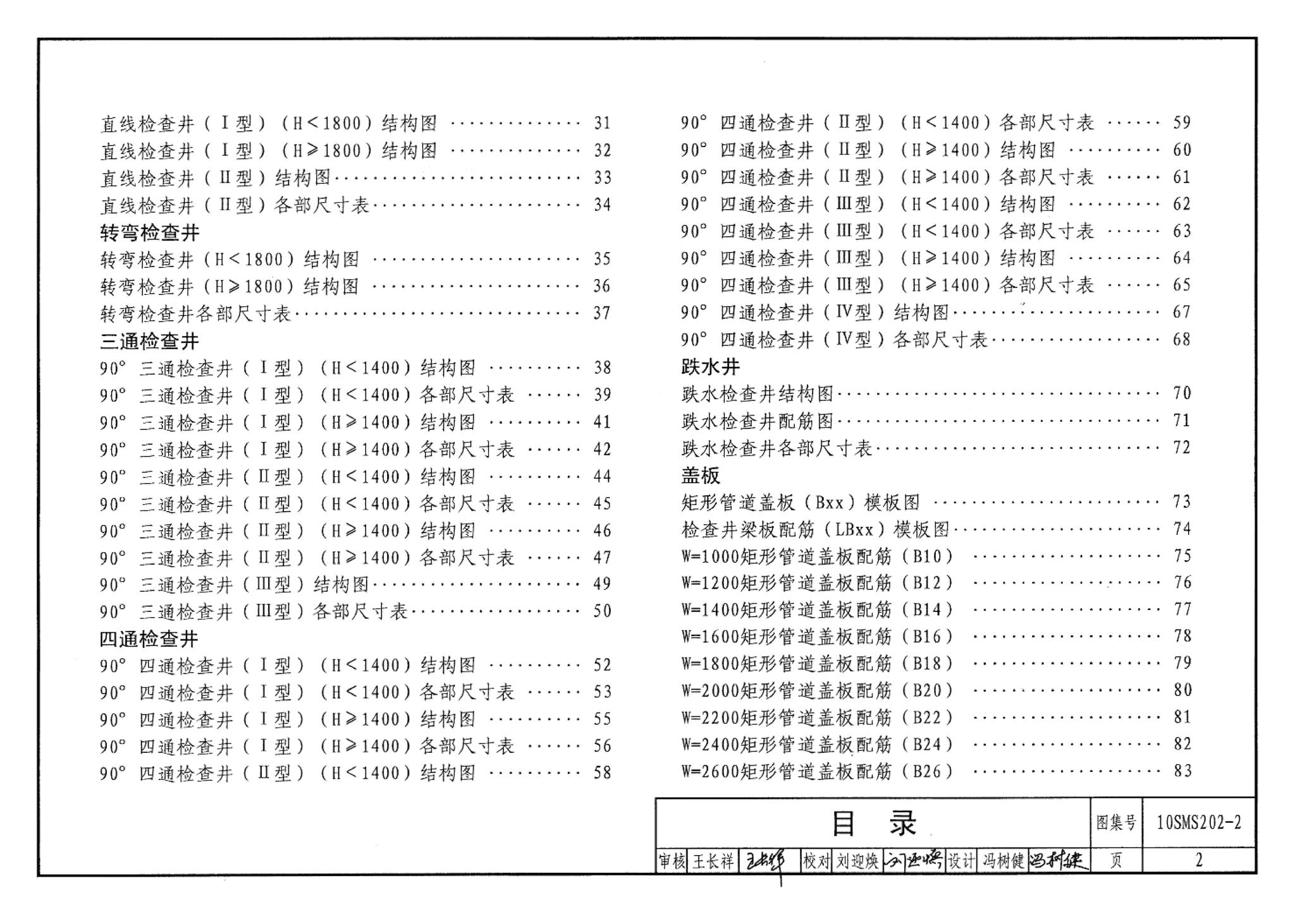 10SMS202-2--埋地矩形雨水管道及其附属构筑物（砖、石砌体）