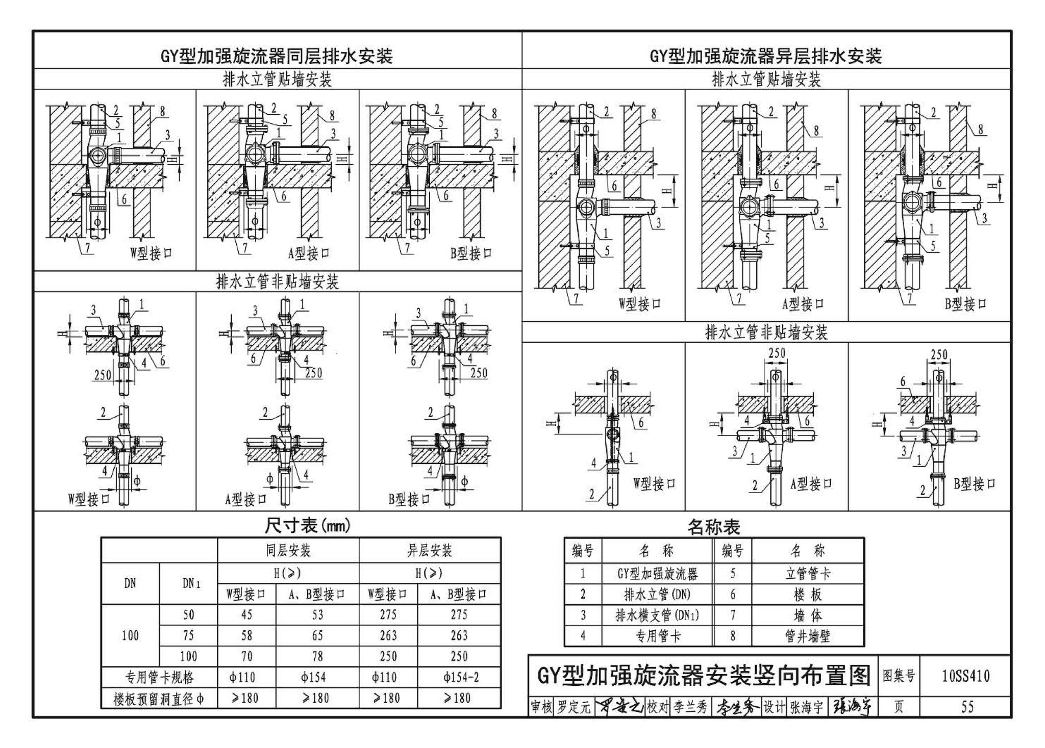 10SS410--建筑特殊单立管排水系统安装