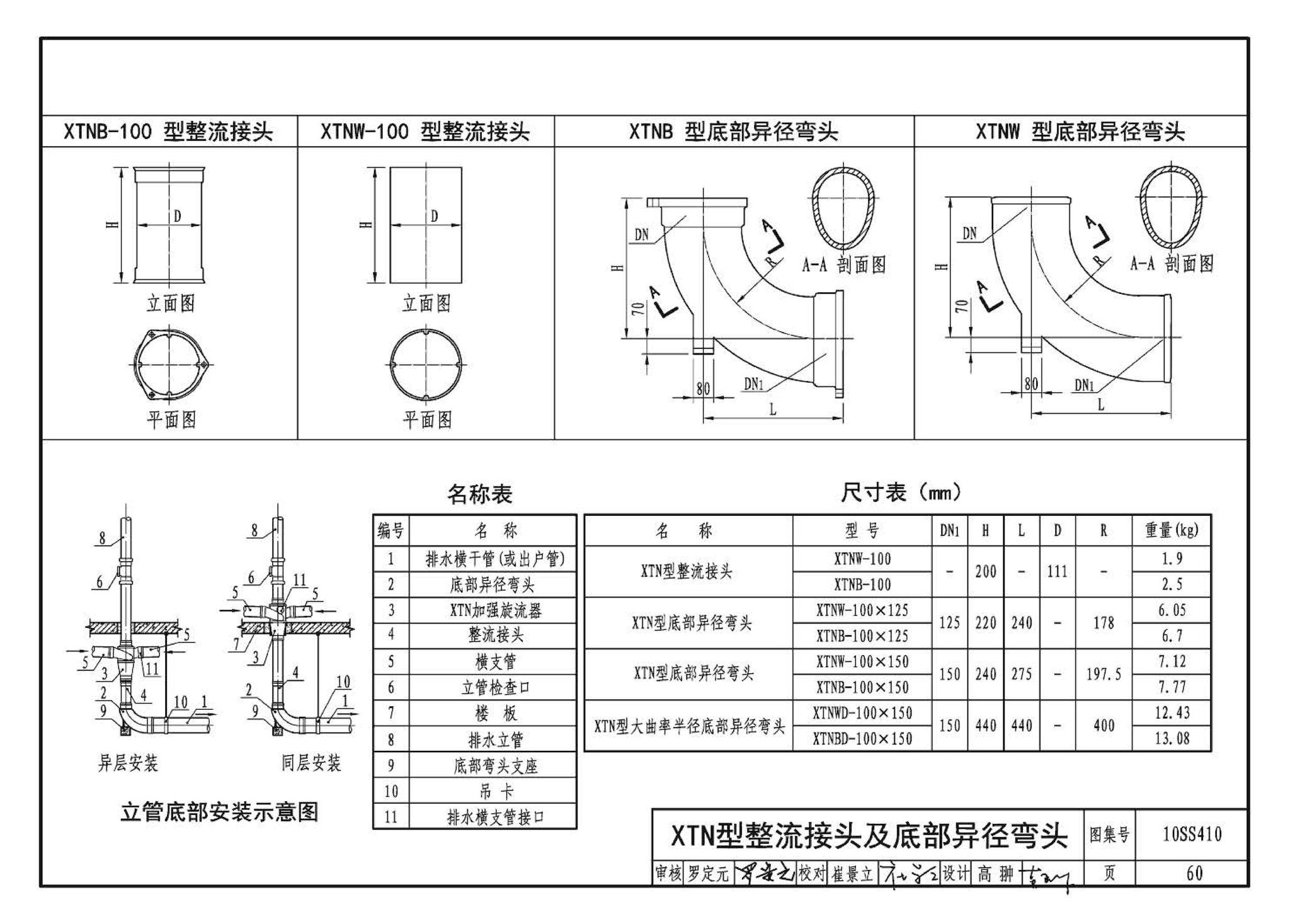 10SS410--建筑特殊单立管排水系统安装