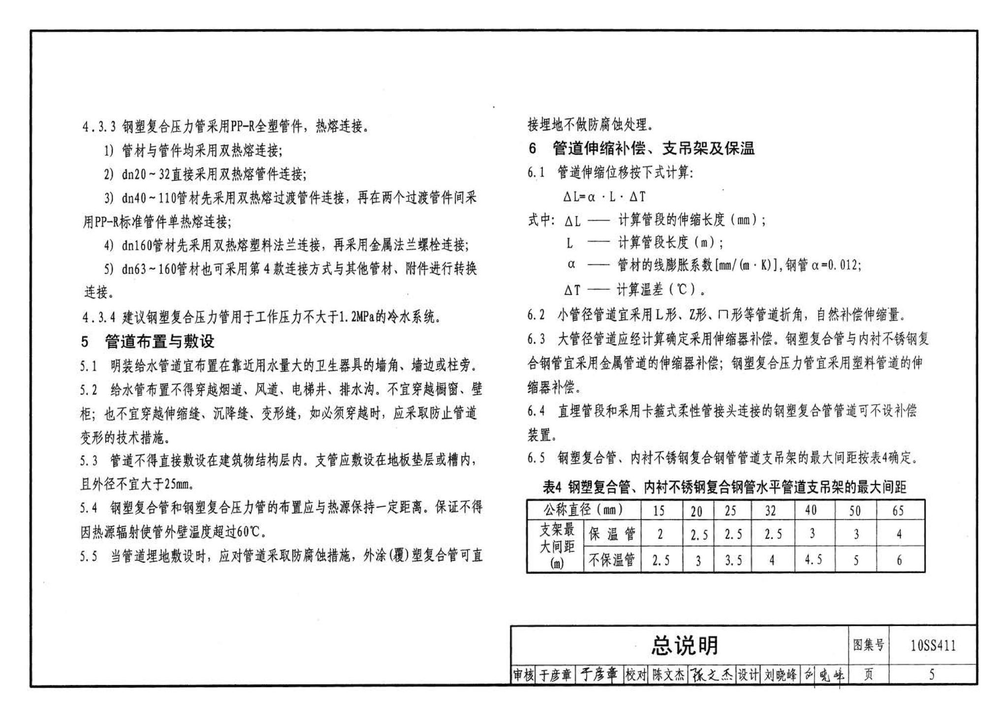 10SS411--建筑给水复合金属管道安装