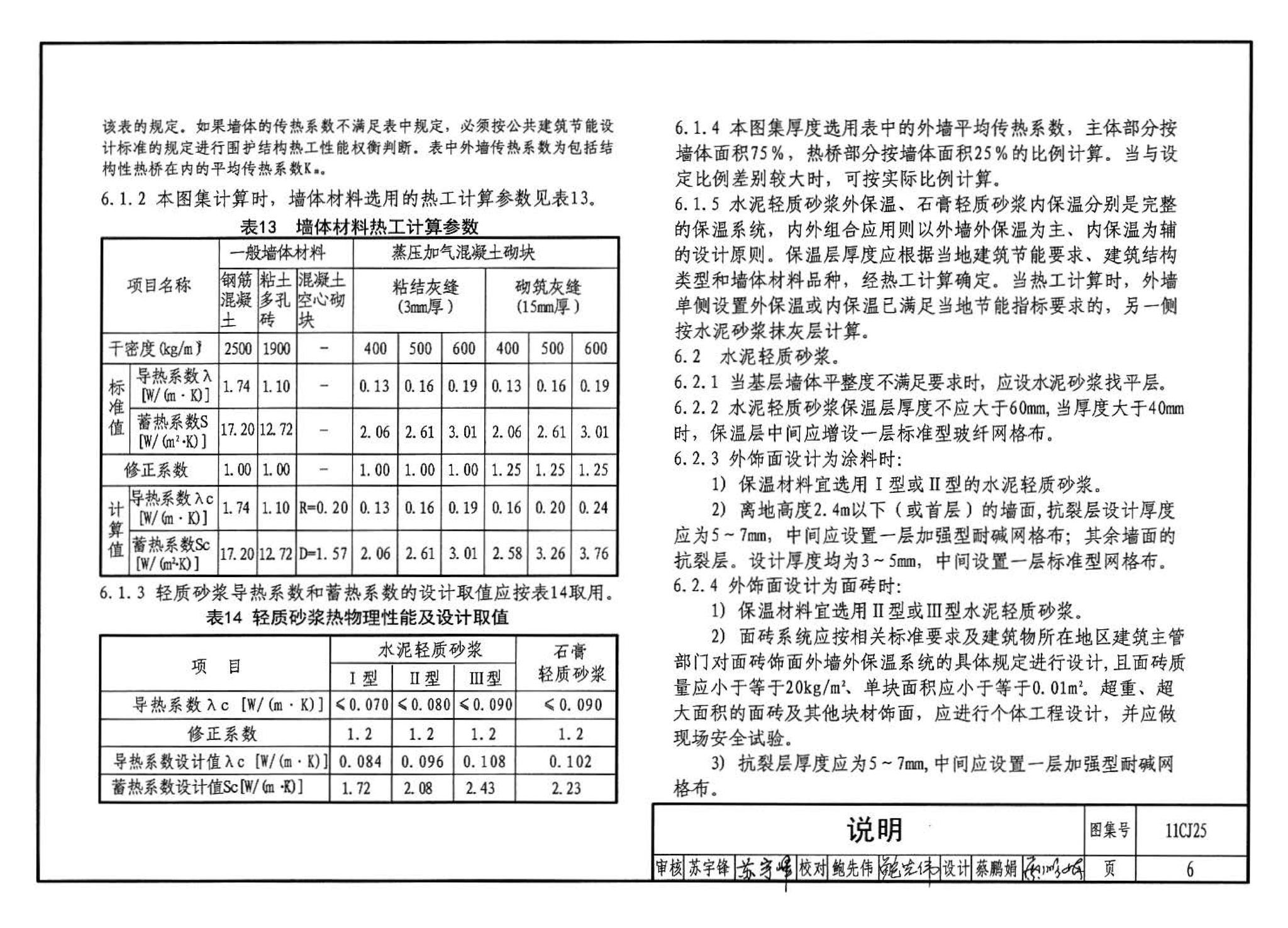 11CJ25--ZL轻质砂浆内外组合保温建筑构造（参考图集）