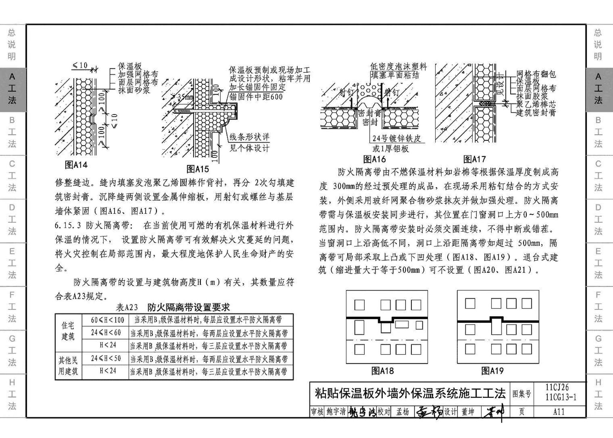 11CJ26 11CG13-1--房屋建筑工程施工工法图示（一）－外墙外保温系统施工工法（参考图集）