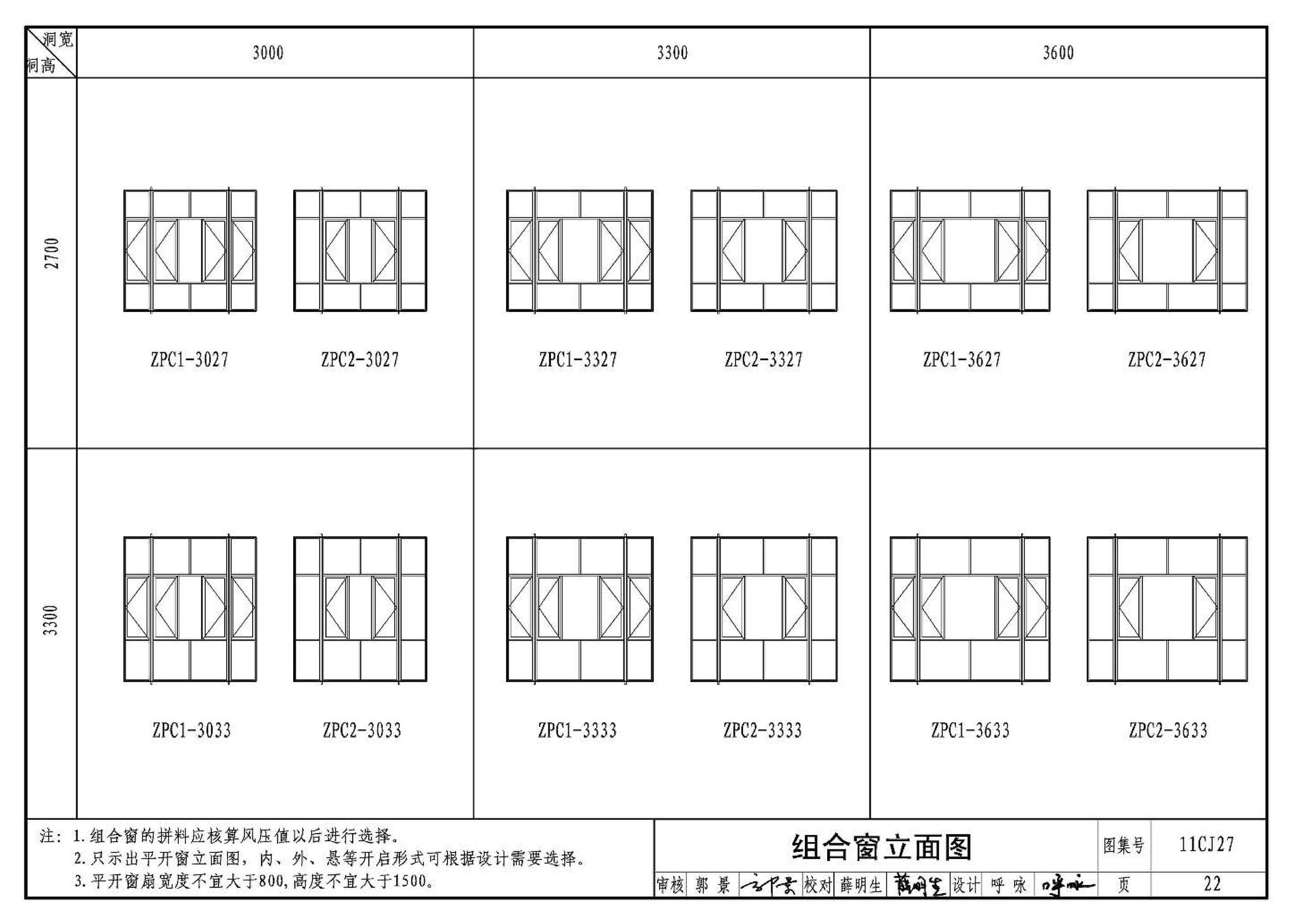 11CJ27--铝塑共挤节能门窗（参考图集）