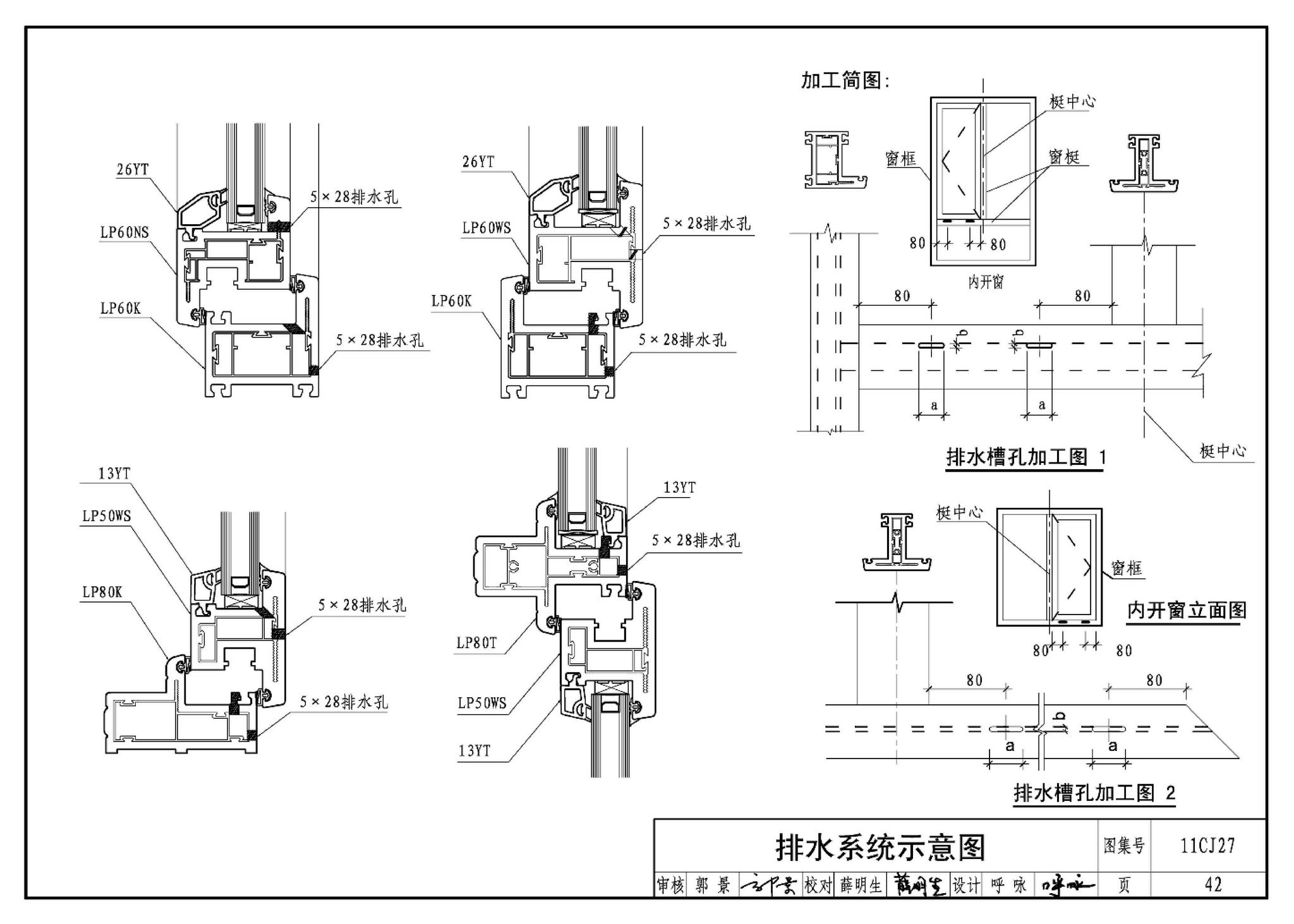 11CJ27--铝塑共挤节能门窗（参考图集）